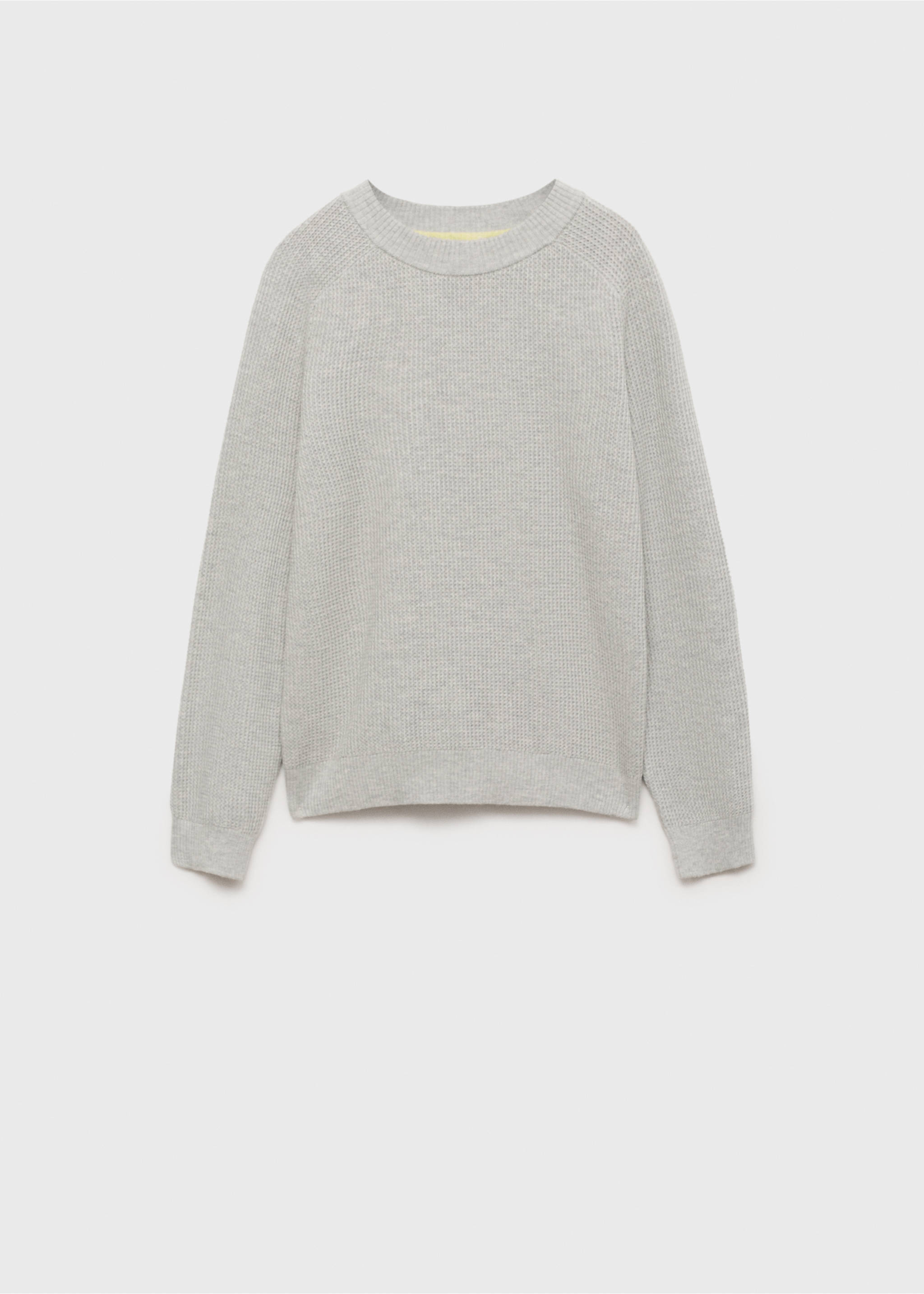 Pull-over maille coton - Article sans modèle, Gris chiné moyen. Ref: 87031052-00.