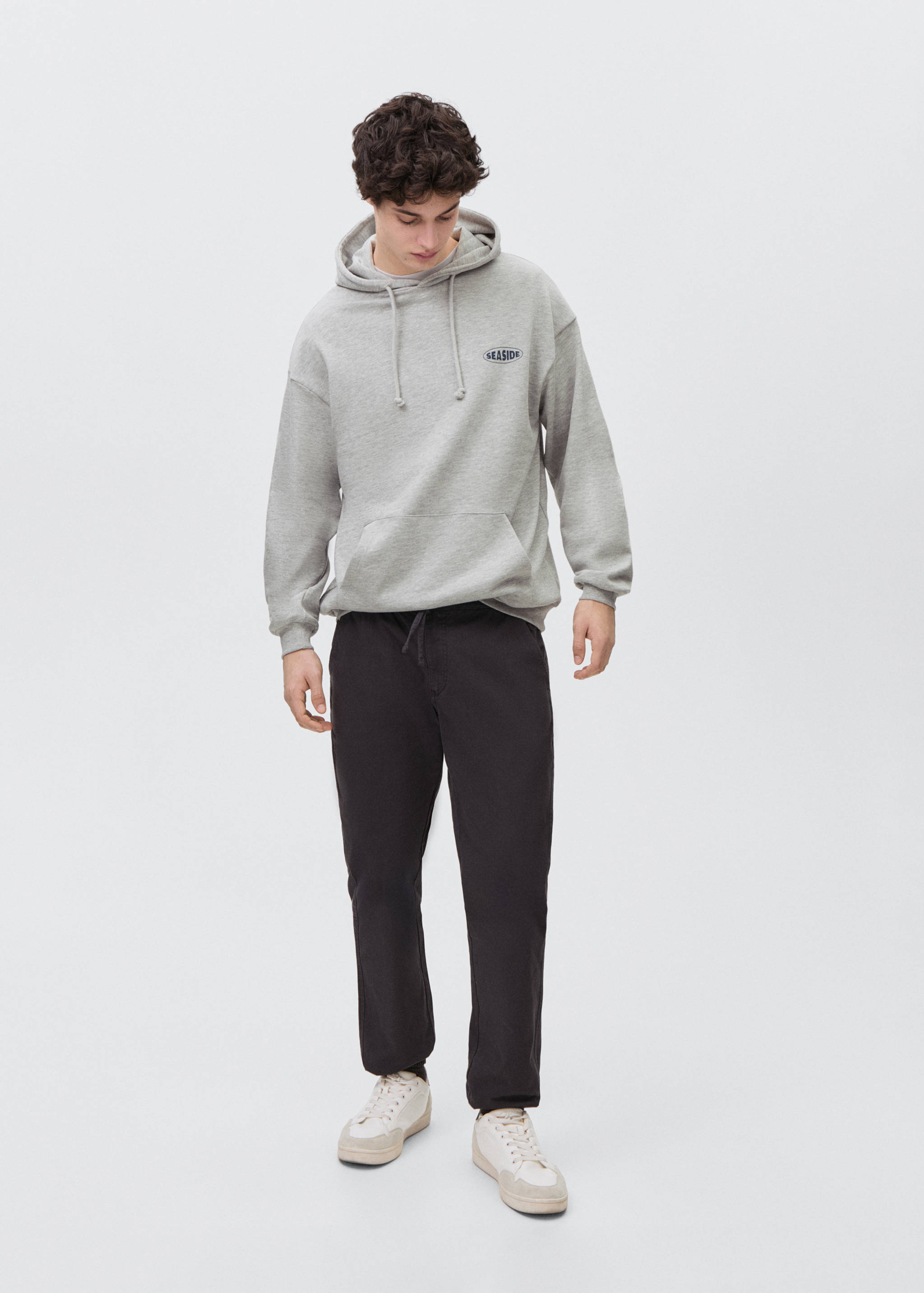 Cotton jogger-style trousers - General plane
