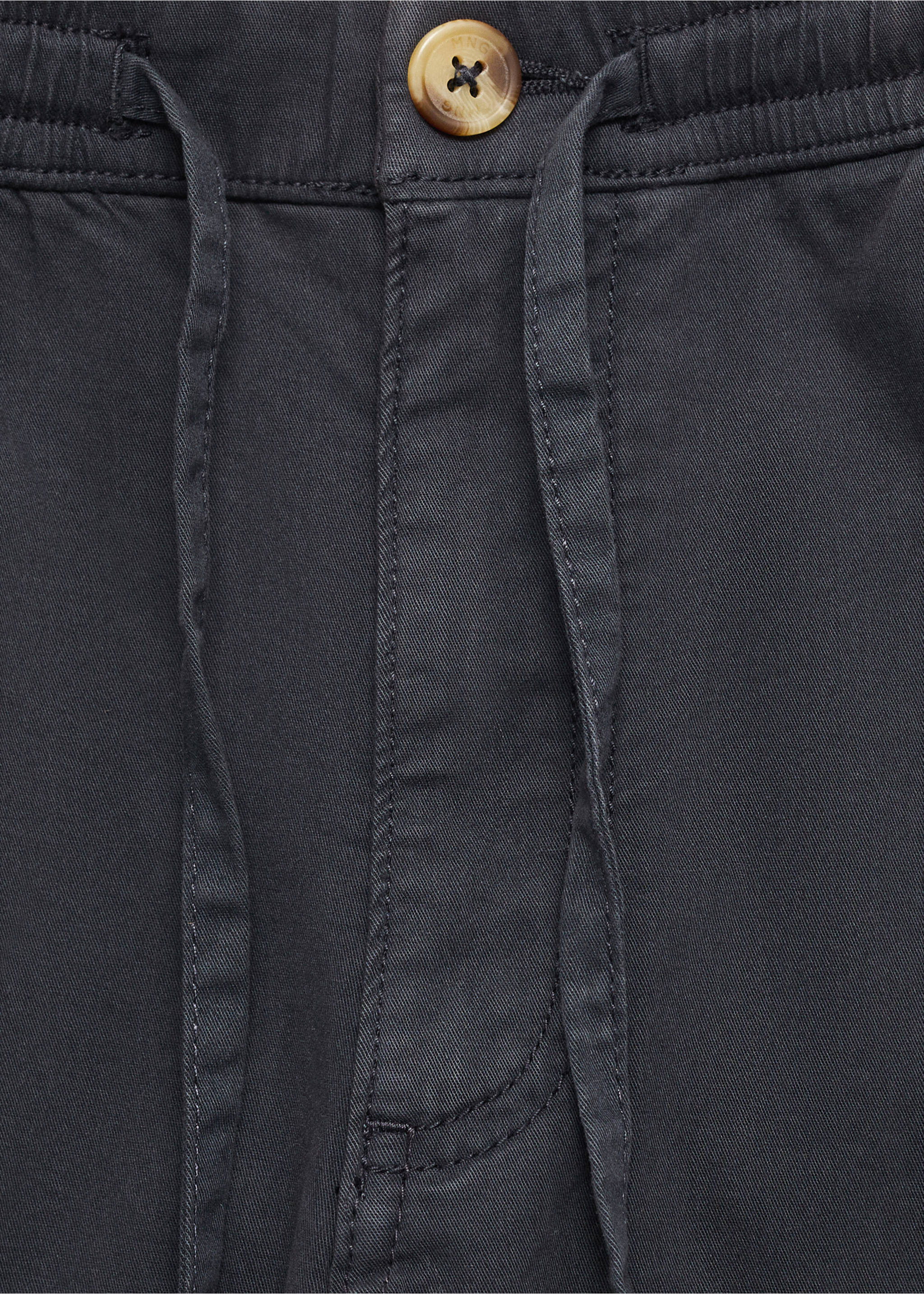 Pantalón jogger algodón - Detalle del artículo 8, Gris antracita. Ref: 87031057-00.