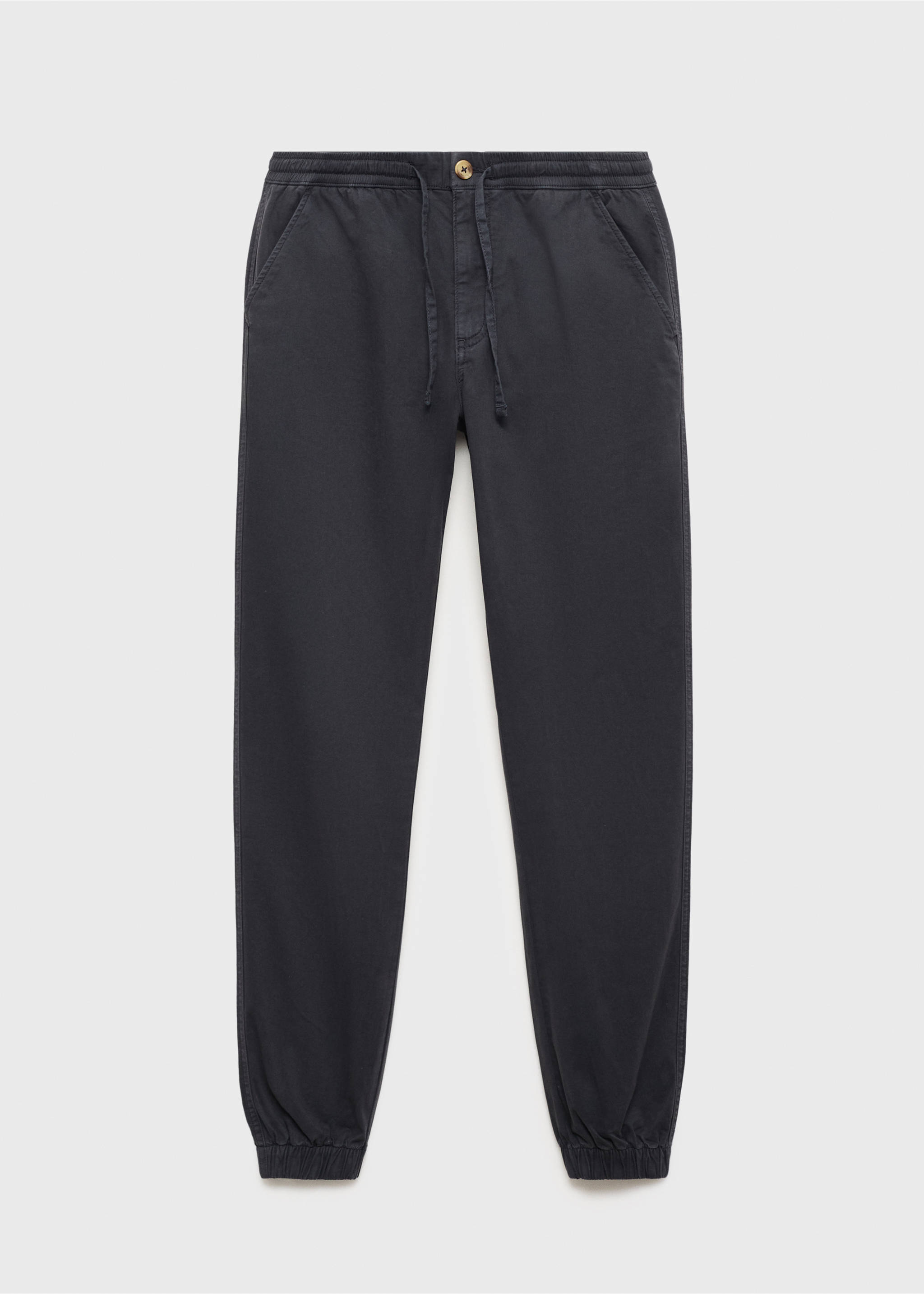 Cotton jogger-style trousers - Article without model, Charcoal. Ref: 87031057-00.