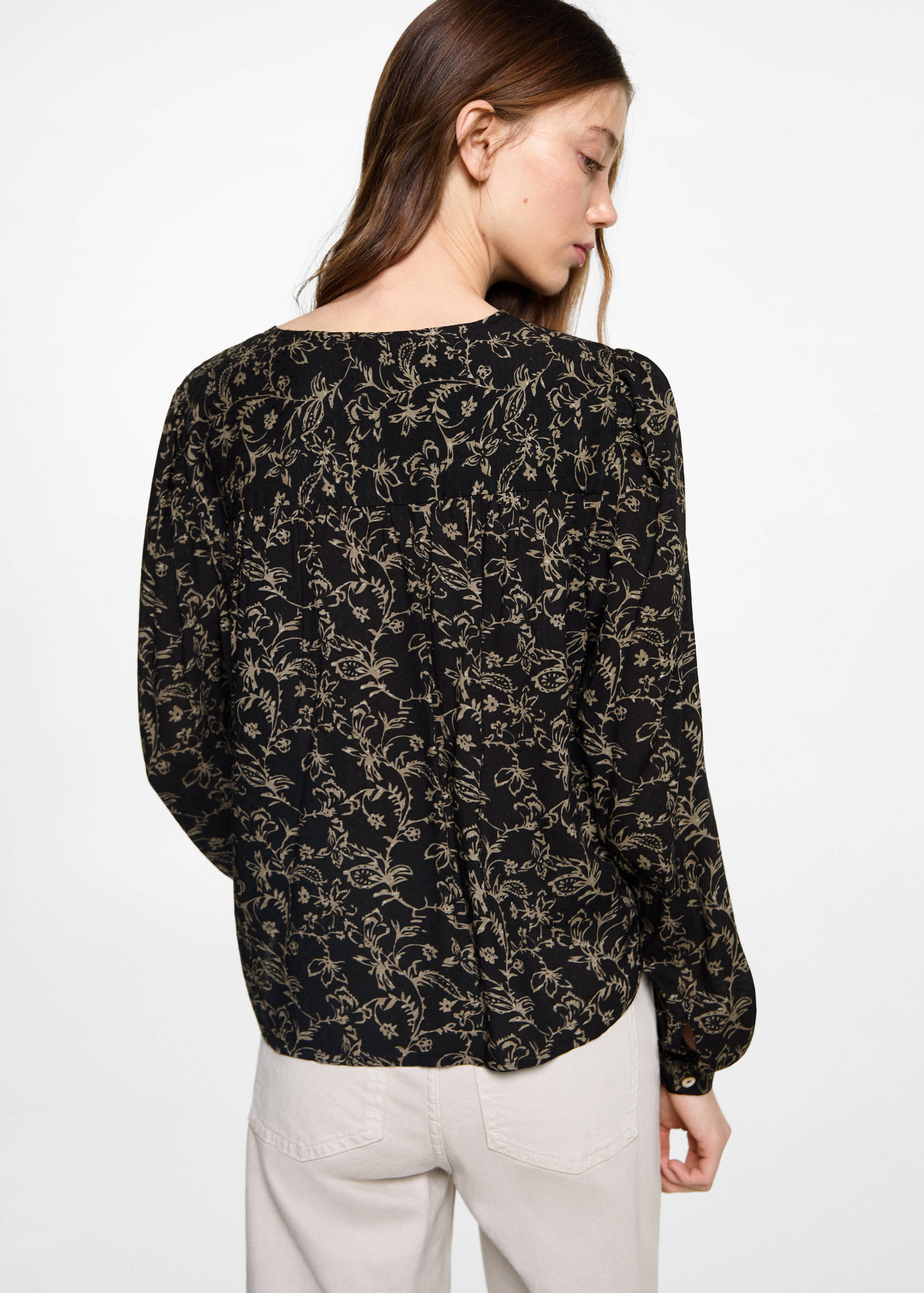 Blusa estampado floral - Reverso del artículo