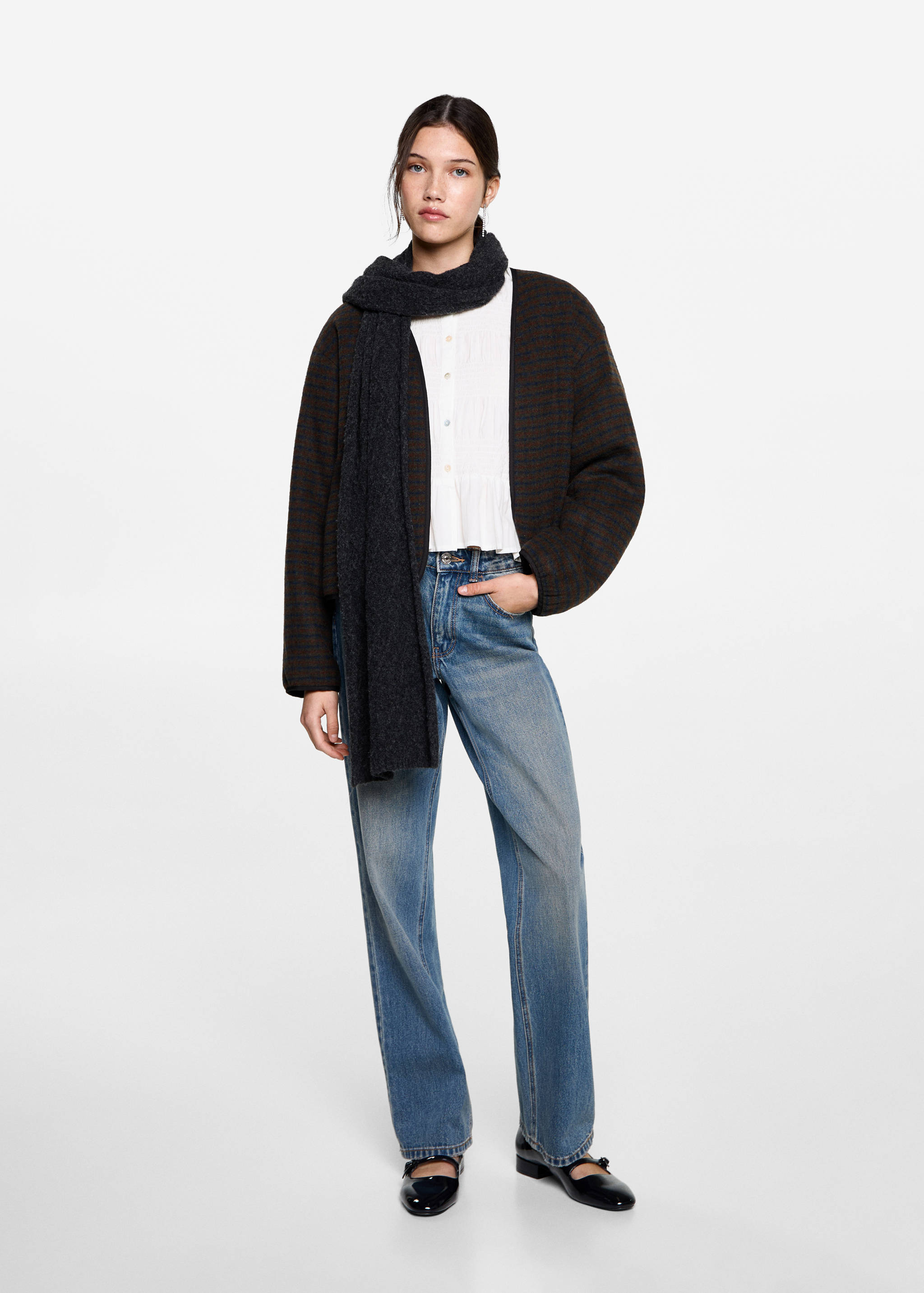 Ruffled gathered blouse - General plane