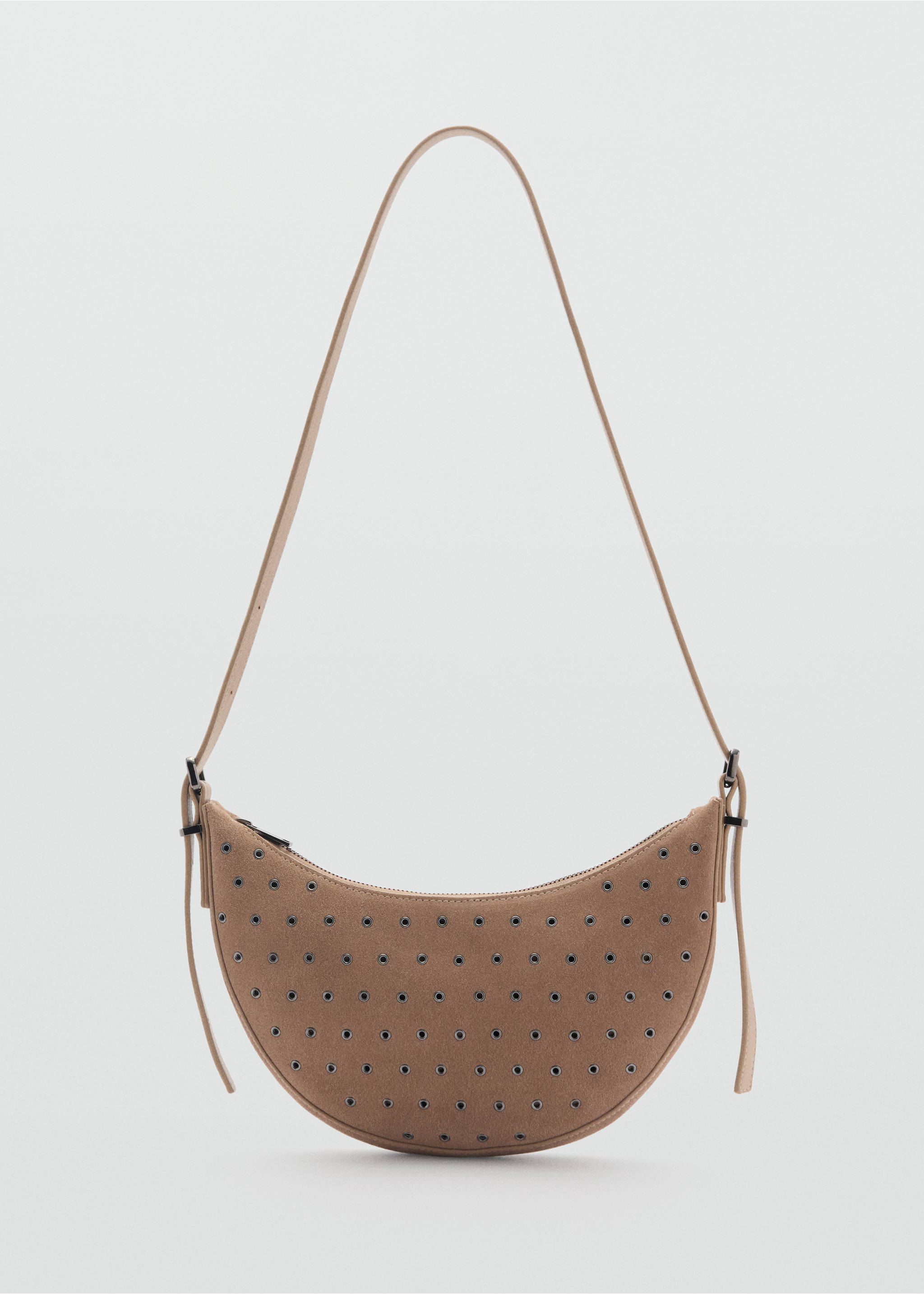 Oval leather bag - Article without model, Light/Pastel Brown. Ref: 87031520-00.