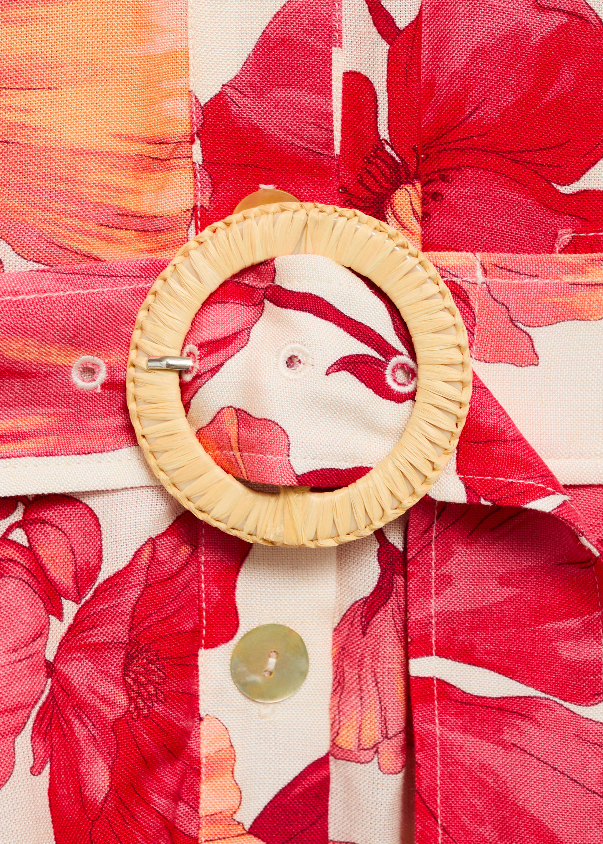 Korte jumpsuit met bloemenprint - Detail van het artikel 0