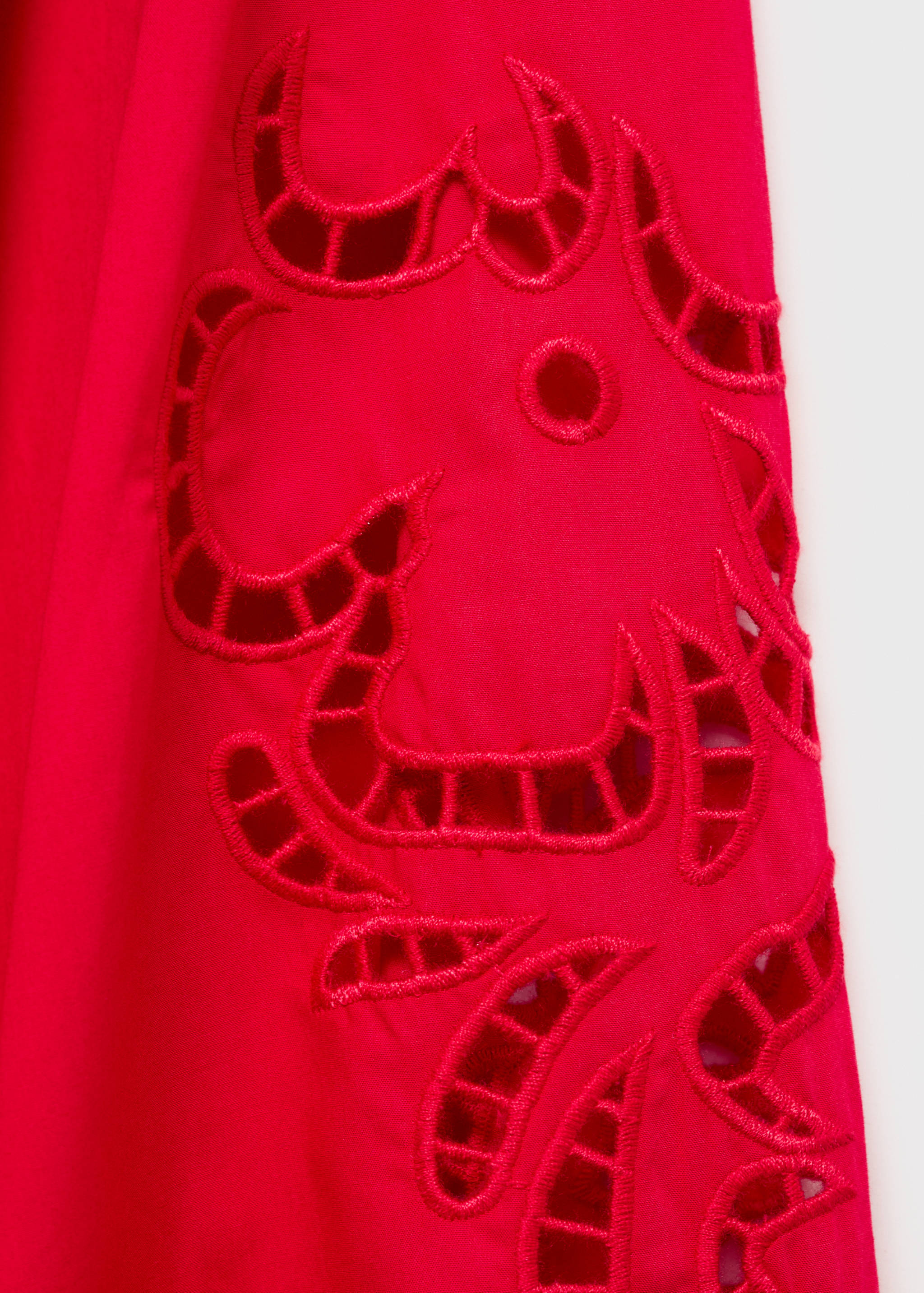 Cotton blouse with lace detail - Details of the article 0