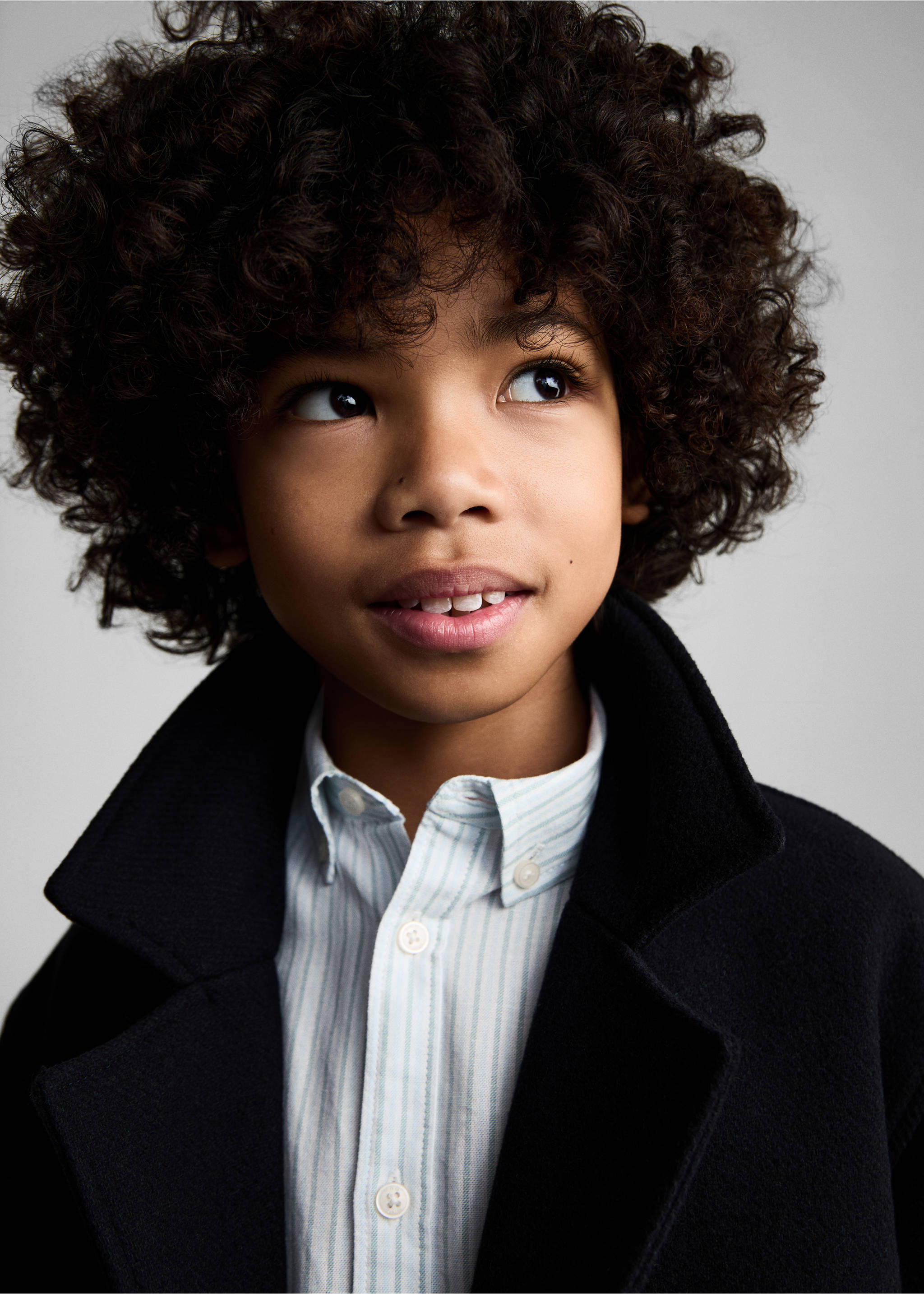 100% cotton Oxford striped shirt - Details of the article 1, Aqua Green. Ref: 87032535-00.