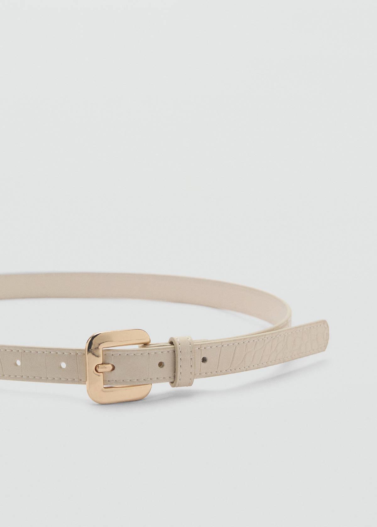 Croco faux-leather belt