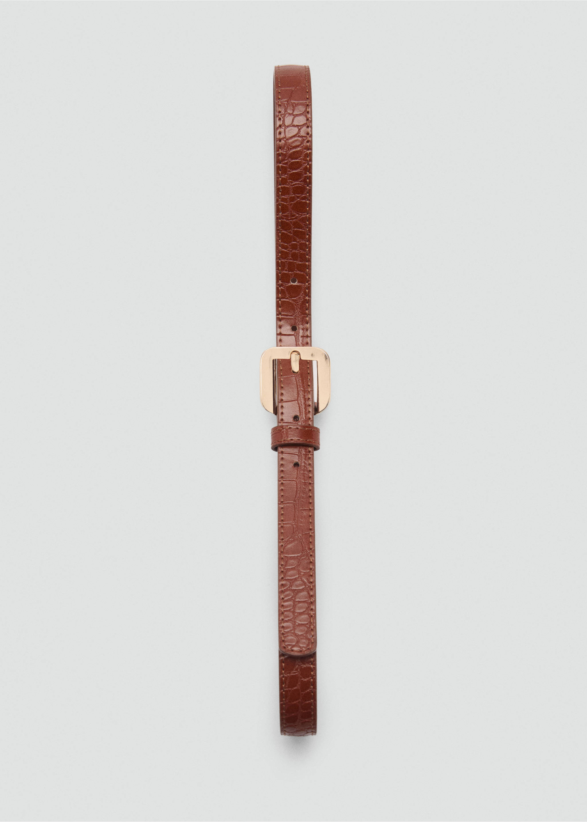 Ceinture simili-cuir effet croco - Détail de l'article 2, Marron. Ref: 87032537-00.