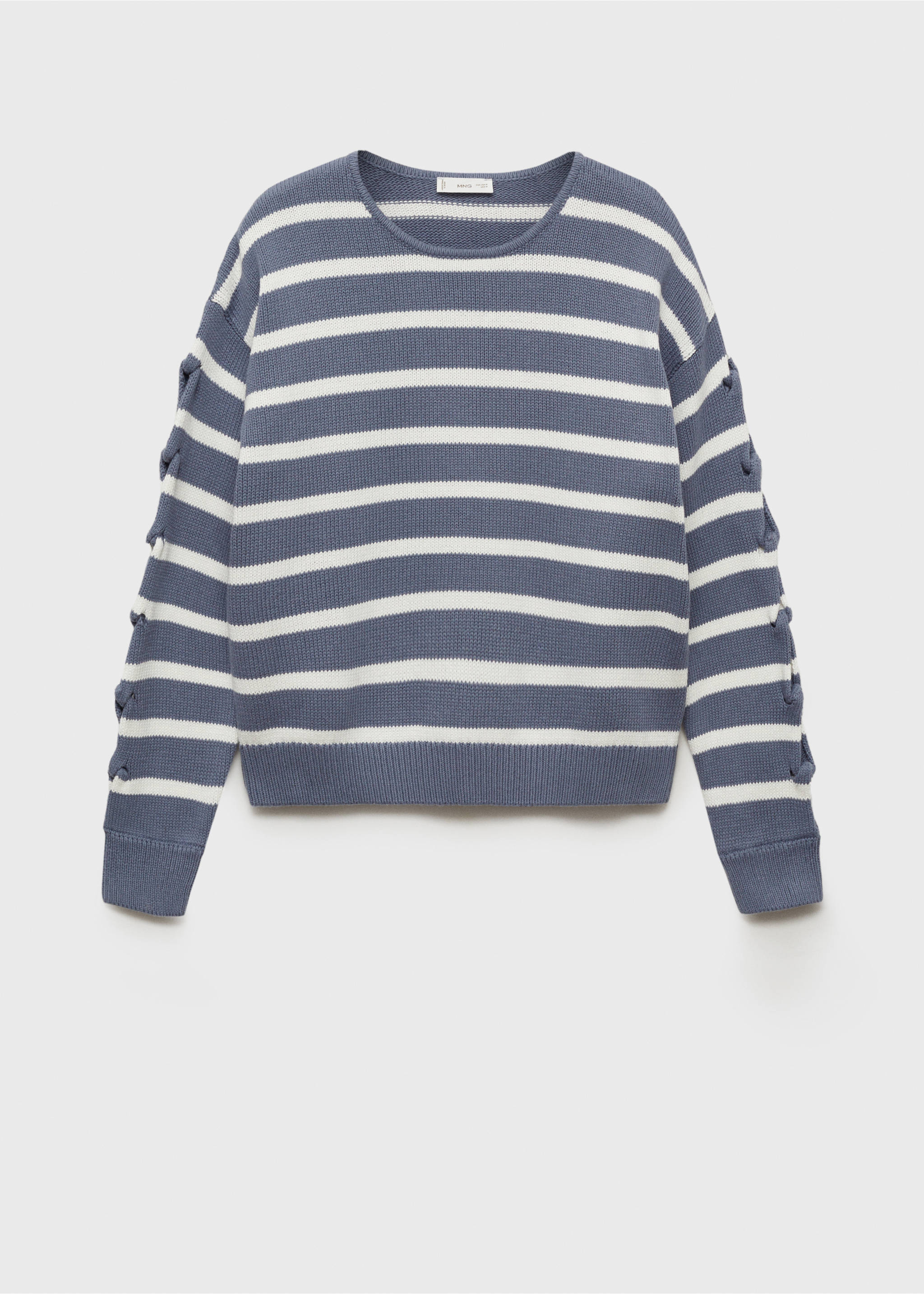 Pull-over en maille à rayures - Article sans modèle, Bleu marine foncé. Ref: 87032539-00.