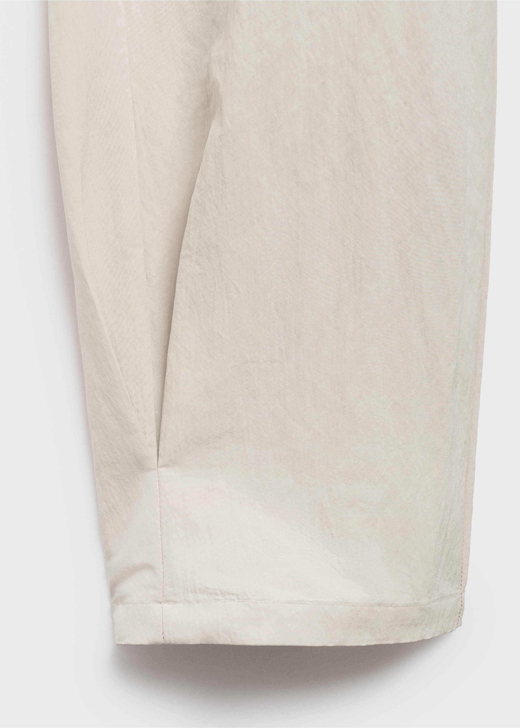 Pleated jogger trousers - Details of the article 0, Ecru. Ref: 87032540-00.
