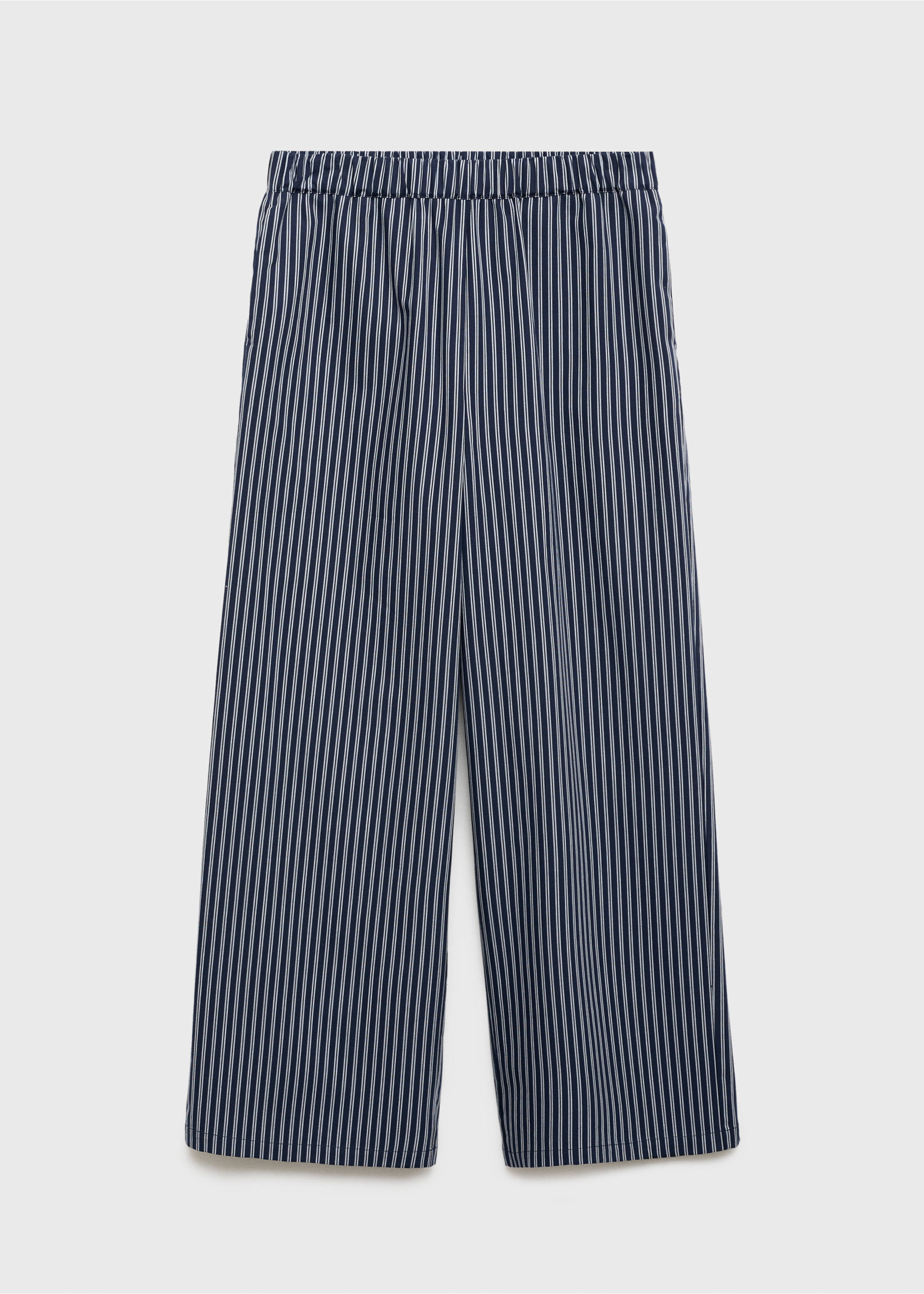 Fließende Hose mit Streifen - Artikel ohne Model, Dunkles Marineblau. Ref: 87032541-00.