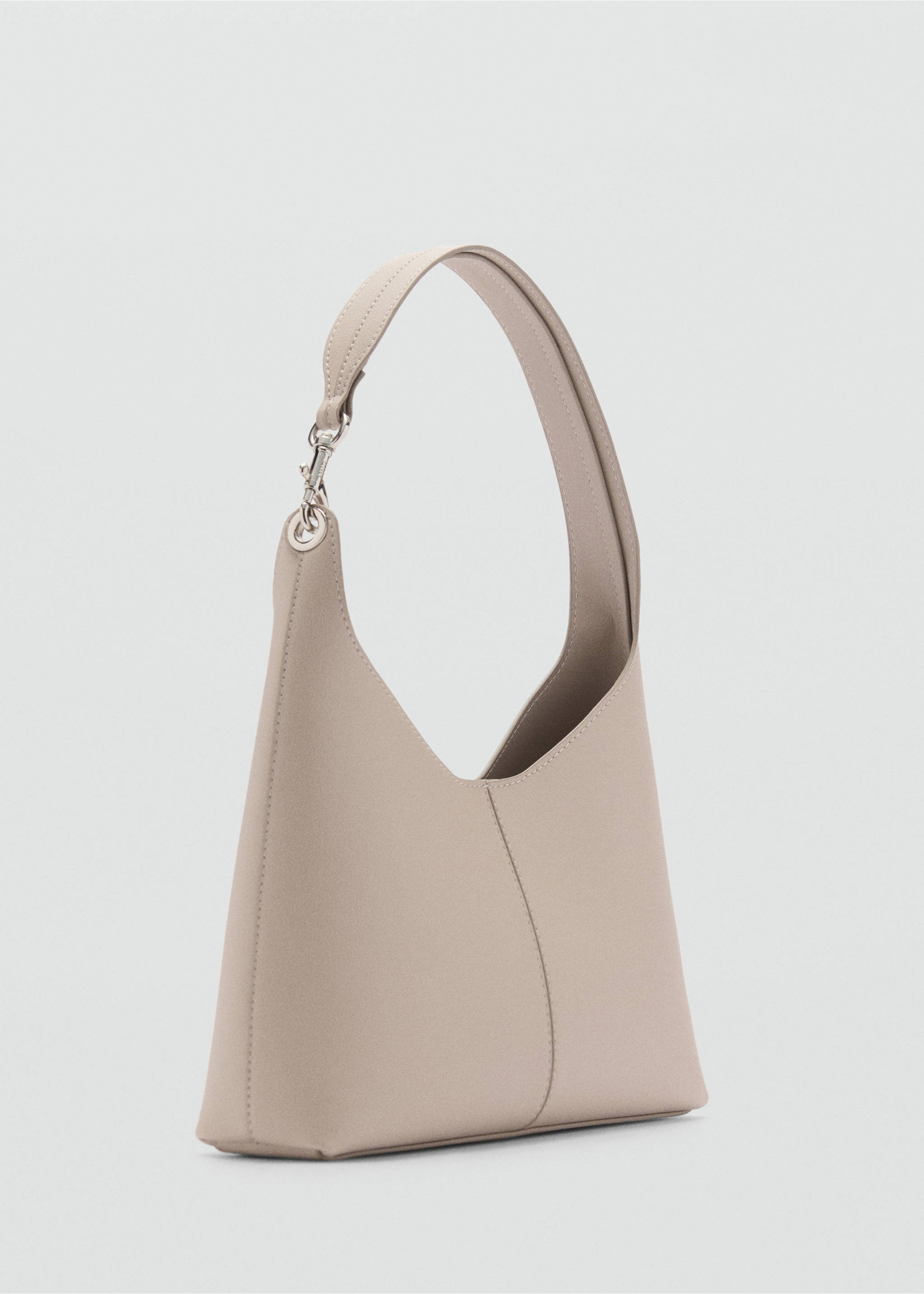 Shopper bag with metallic detail - Medium plane, Light/Pastel Grey. Ref: 87032542-00.