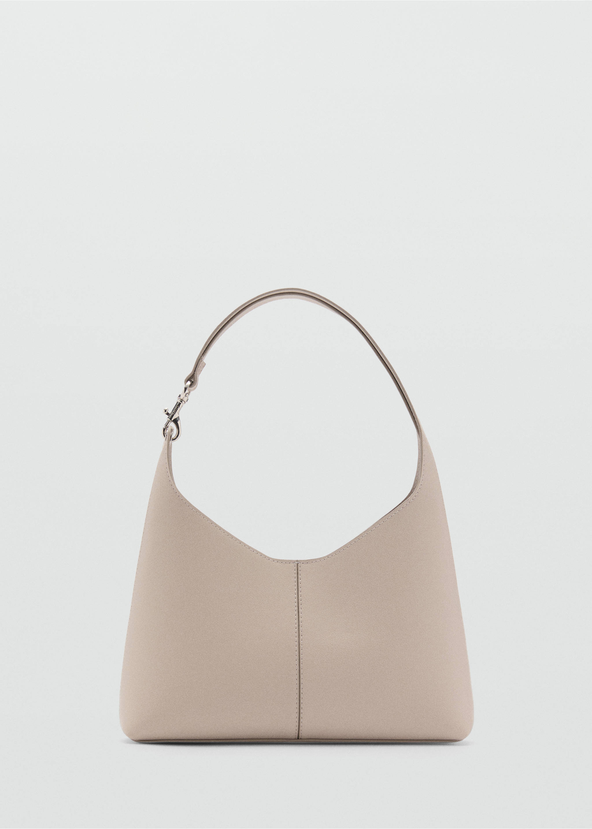 Shopper bag with metallic detail - Article without model, Light/Pastel Grey. Ref: 87032542-00.