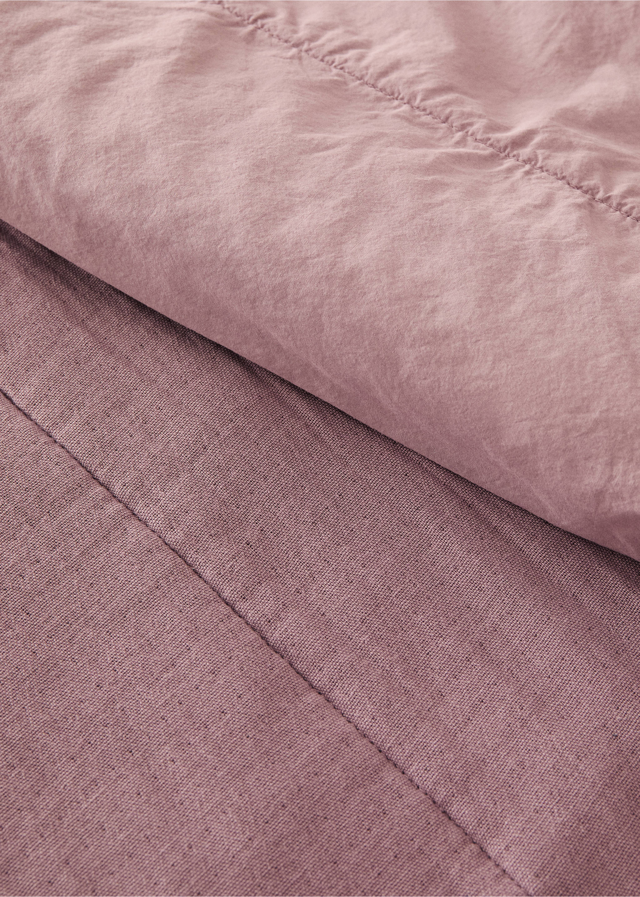 Cotton gauze garment-dyed children's duvet cover for 90/105 cm bed - Details of the article 7, Plum. Ref: 87032547-00.