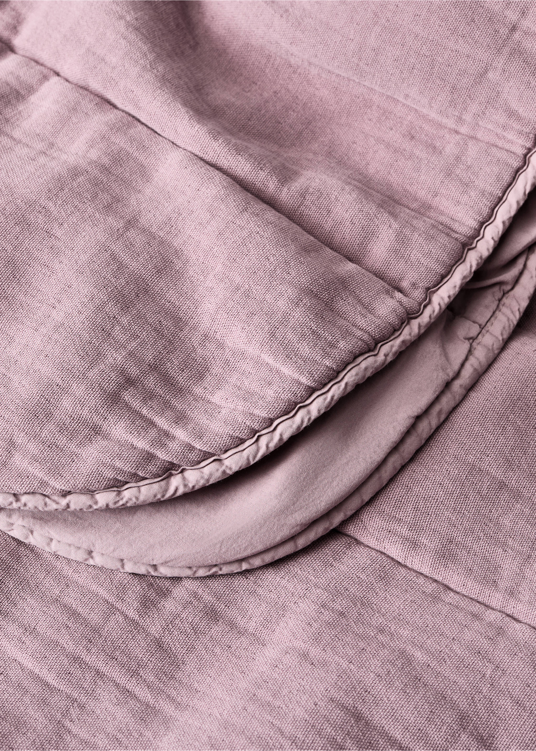 Cotton gauze garment-dyed children's duvet cover for 90/105 cm bed - Details of the article 2, Plum. Ref: 87032547-00.