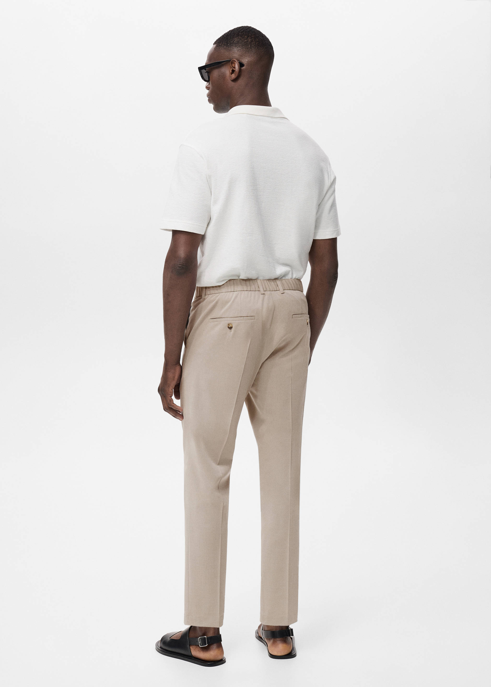 Bologna slim cropped comfort stretch pants - Reverse of the article