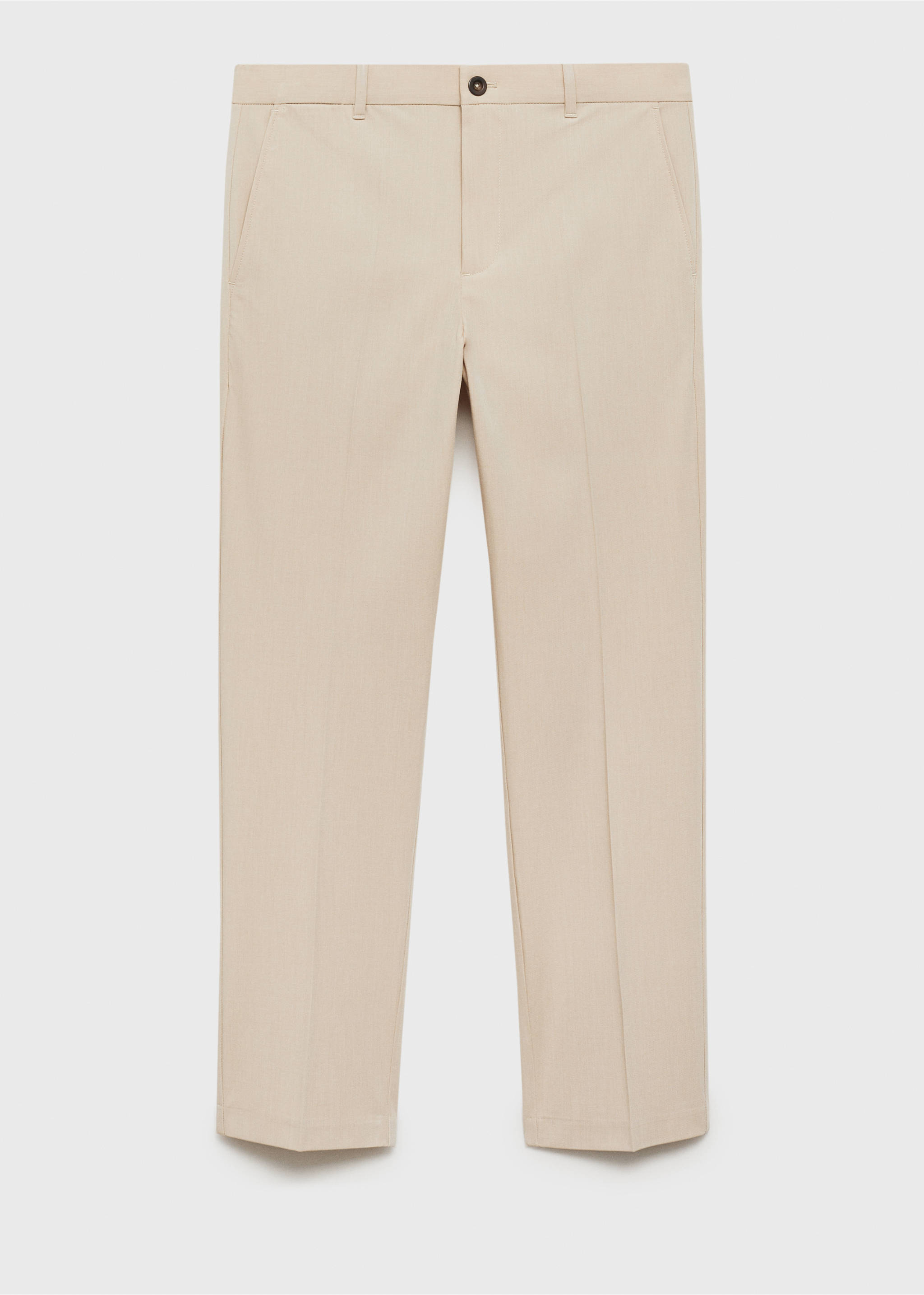 Bologna slim cropped comfort stretch trousers - Article without model, Beige. Ref: 87032889-00.