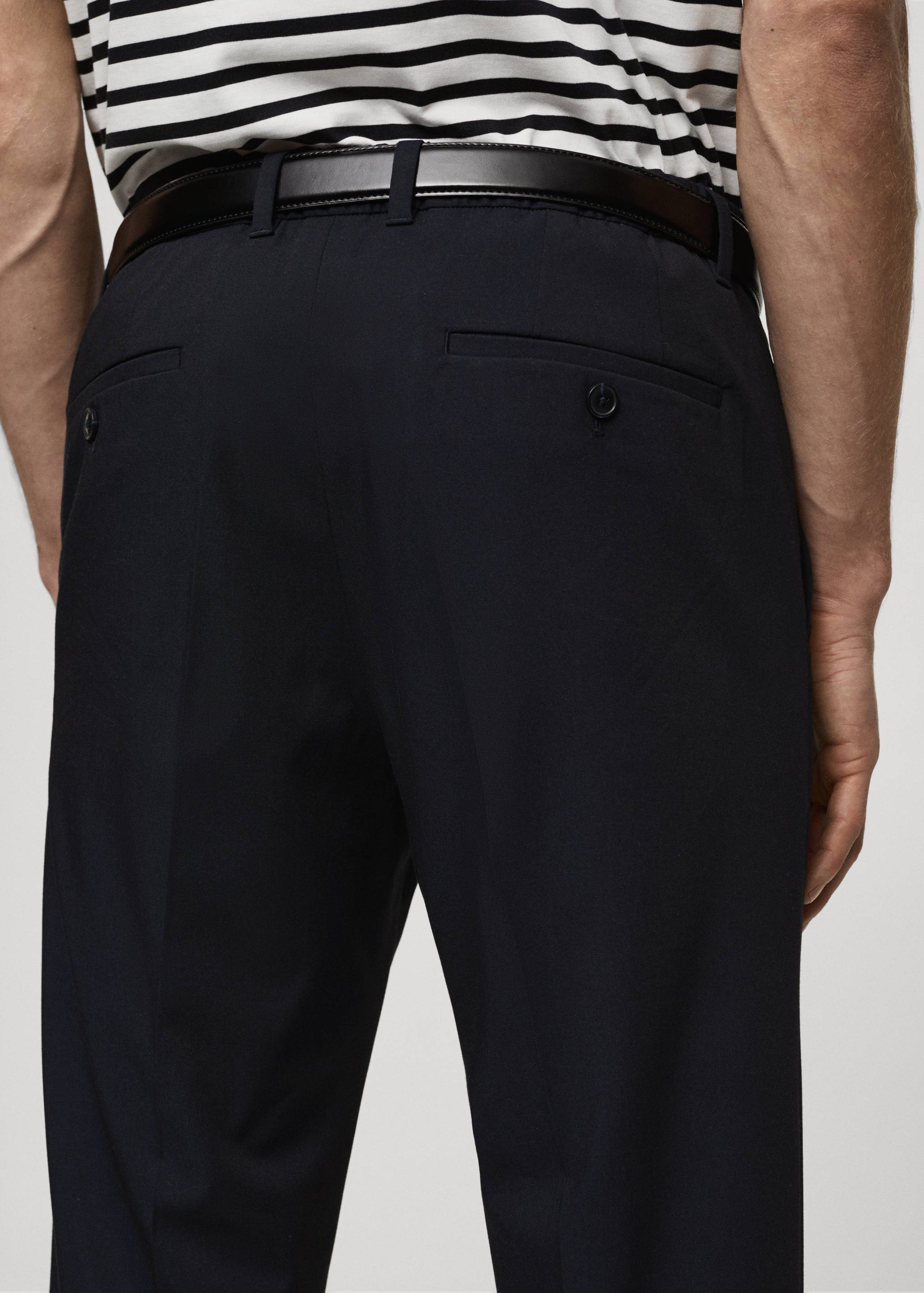 Bologna slim cropped comfort stretch trousers - Details of the article 6