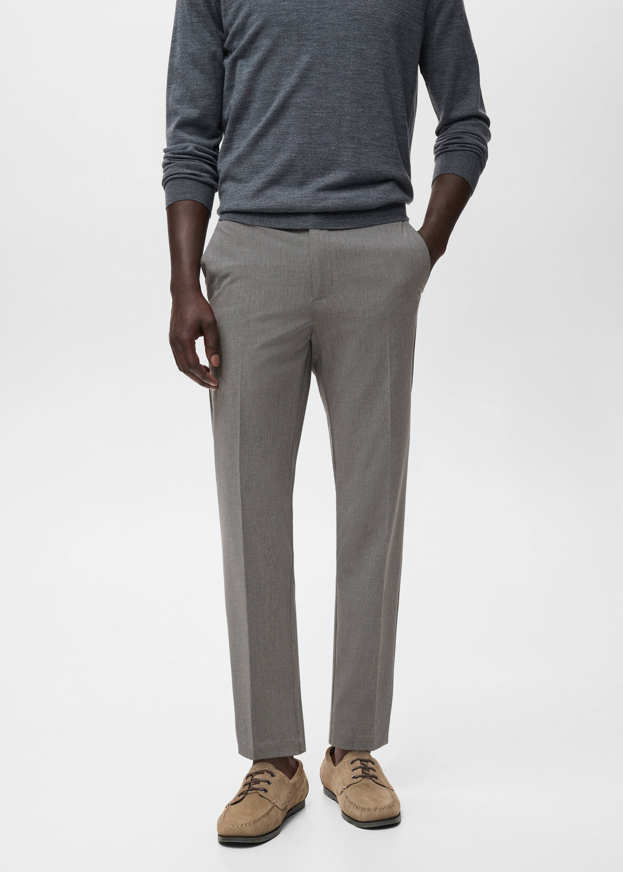 Bologna slim cropped comfort stretch pants - Medium plane