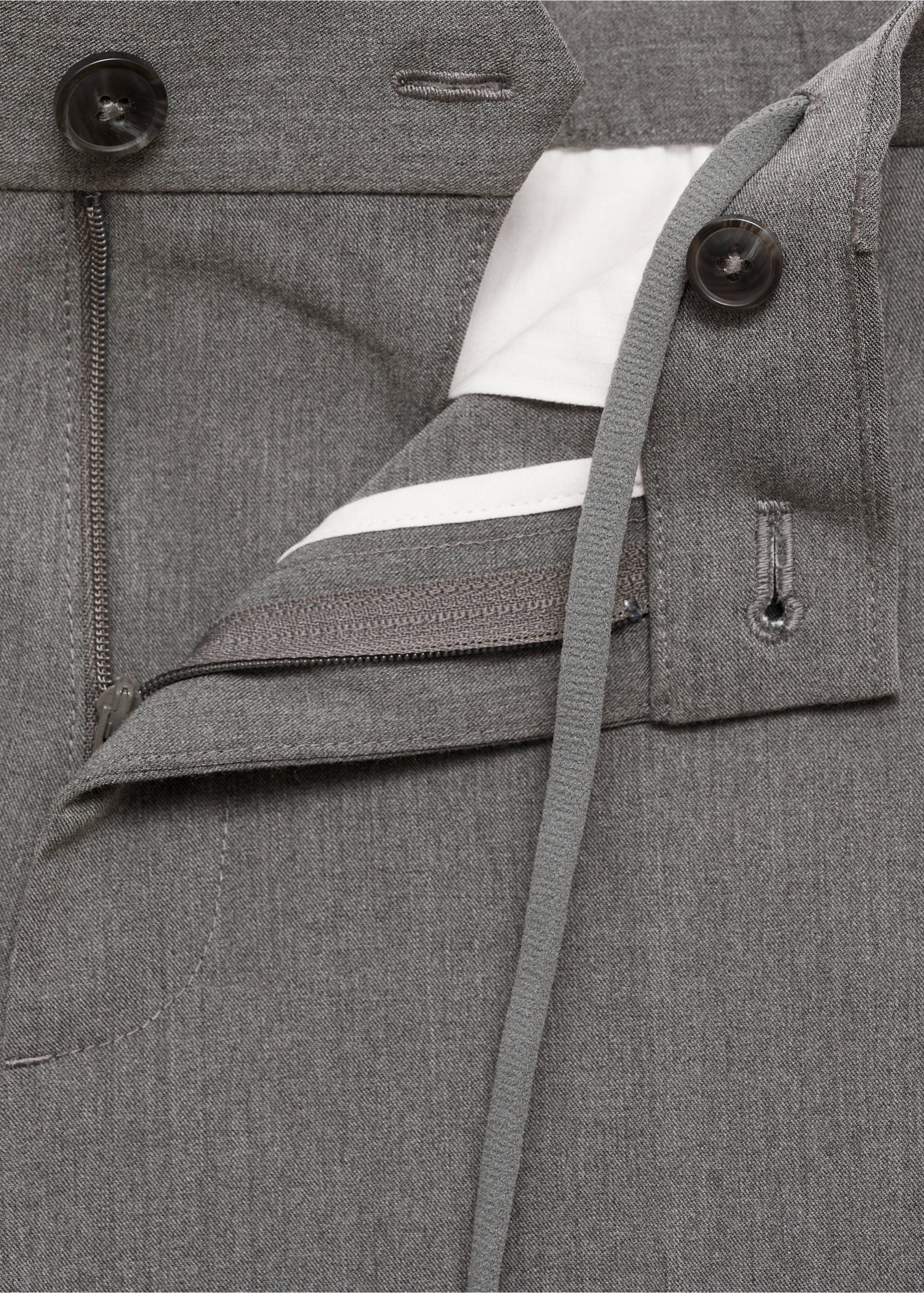 Slim-Comfort-Stretch-Hose Bologna in Cropped-Länge - Detail des Artikels 8, Mittelgrau meliert. Ref: 87032889-00.