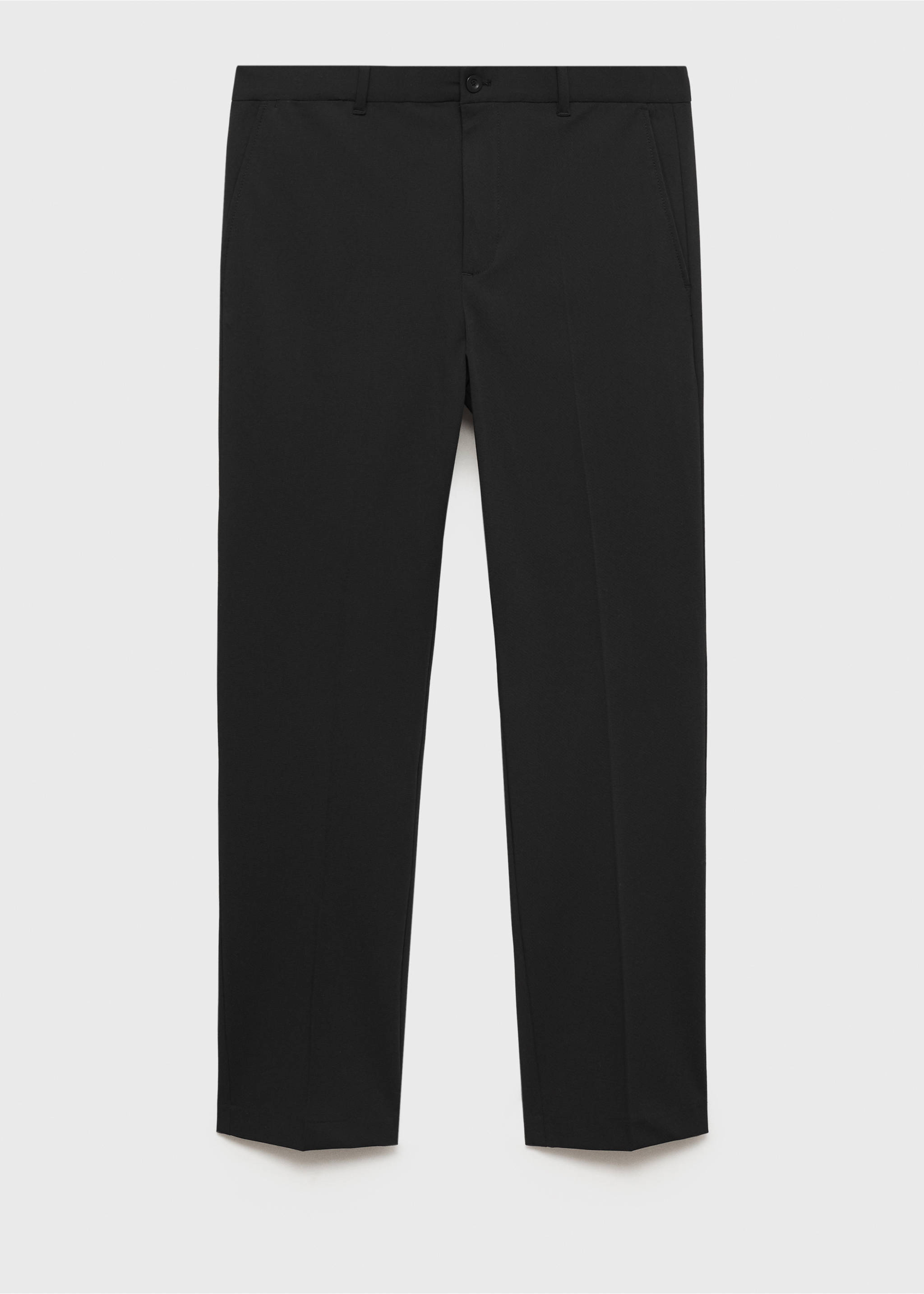 Bologna slim cropped comfort stretch trousers - Article without model, Black. Ref: 87032889-00.