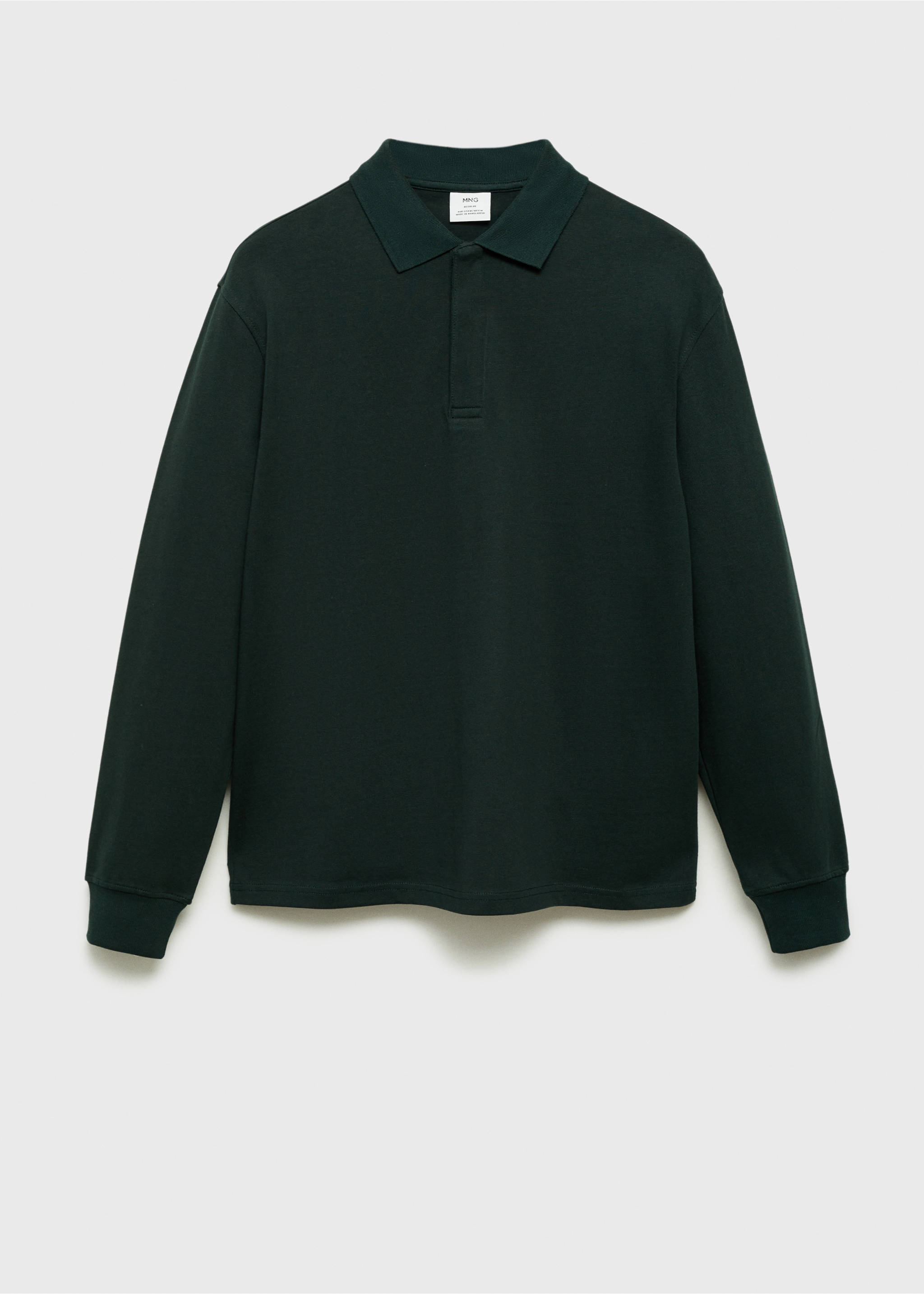 100% cotton polo sweatshirt - Article without model, Green. Ref: 87032892-00.