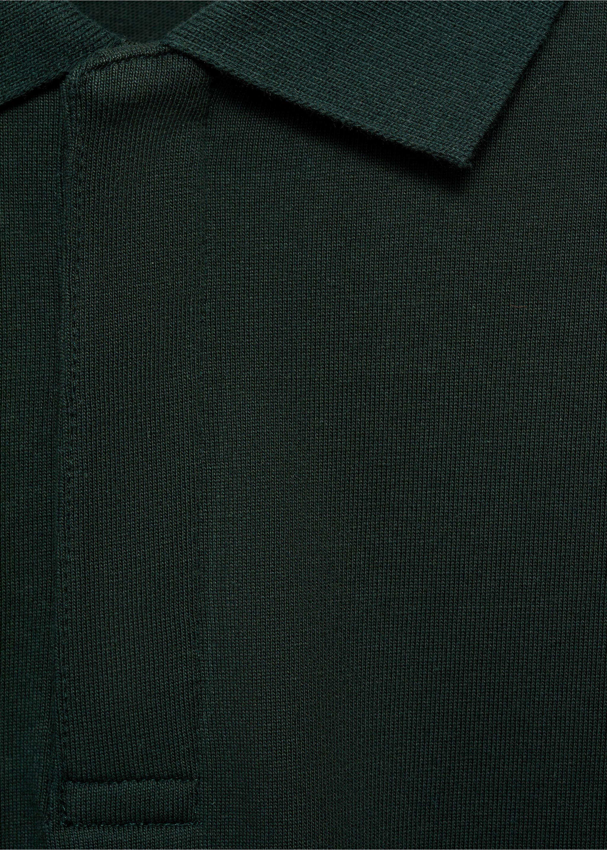 100% cotton polo sweatshirt - Details of the article 8, Green. Ref: 87032892-00.