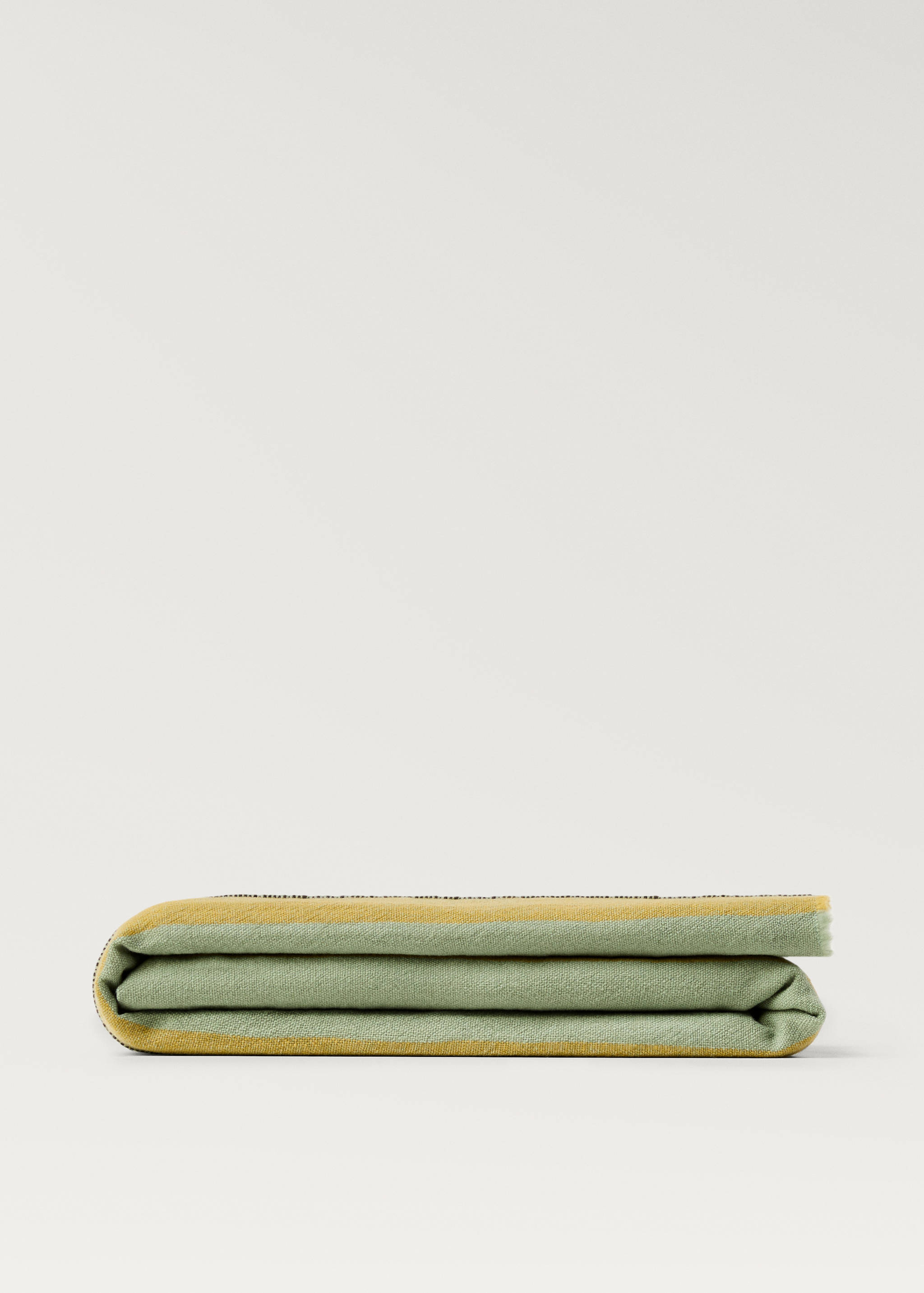 100% wool blanket with contrasting stripes - Article without model