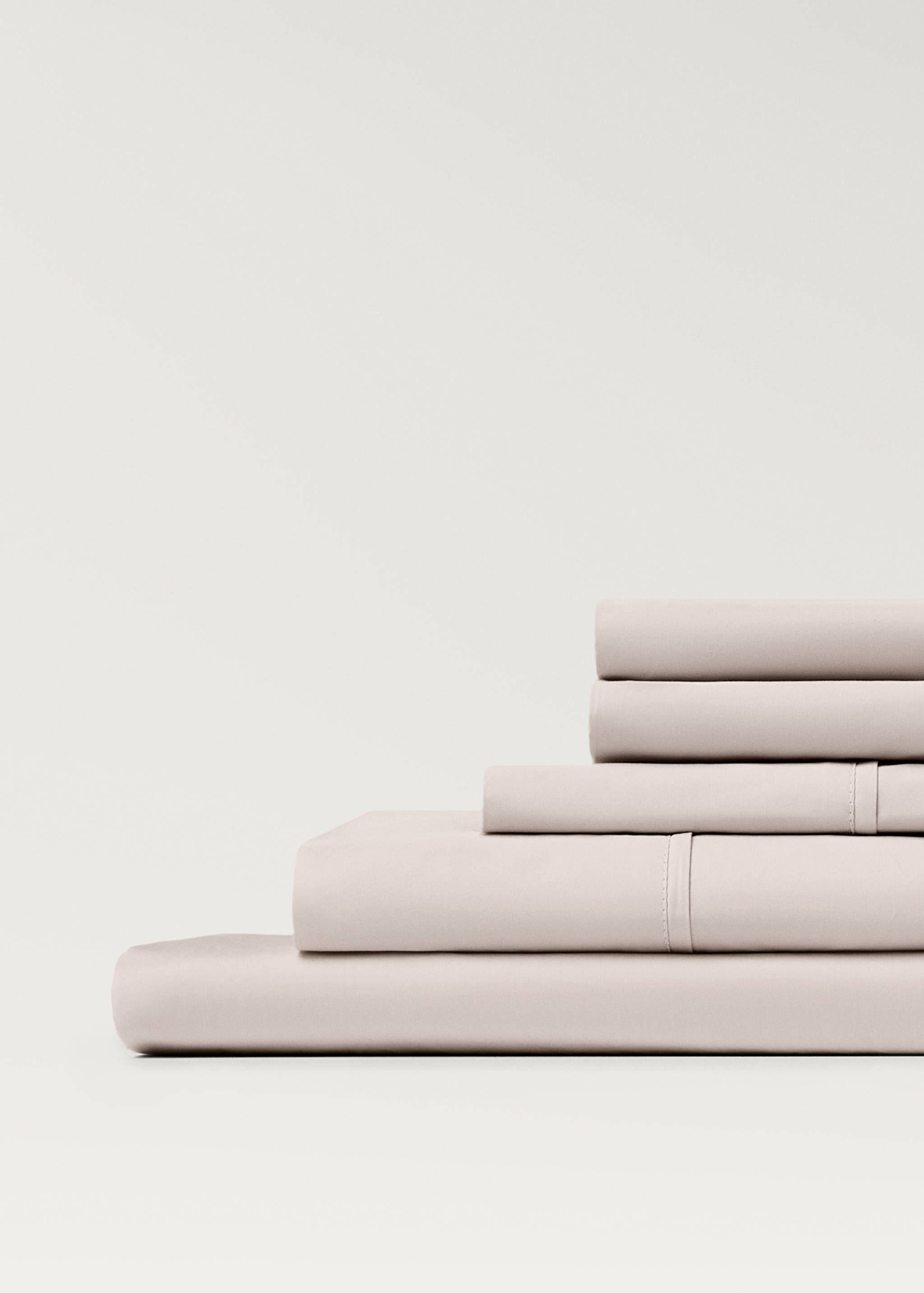 300-thread count percale cotton fitted sheet for 90 cm bed - Details of the article 2