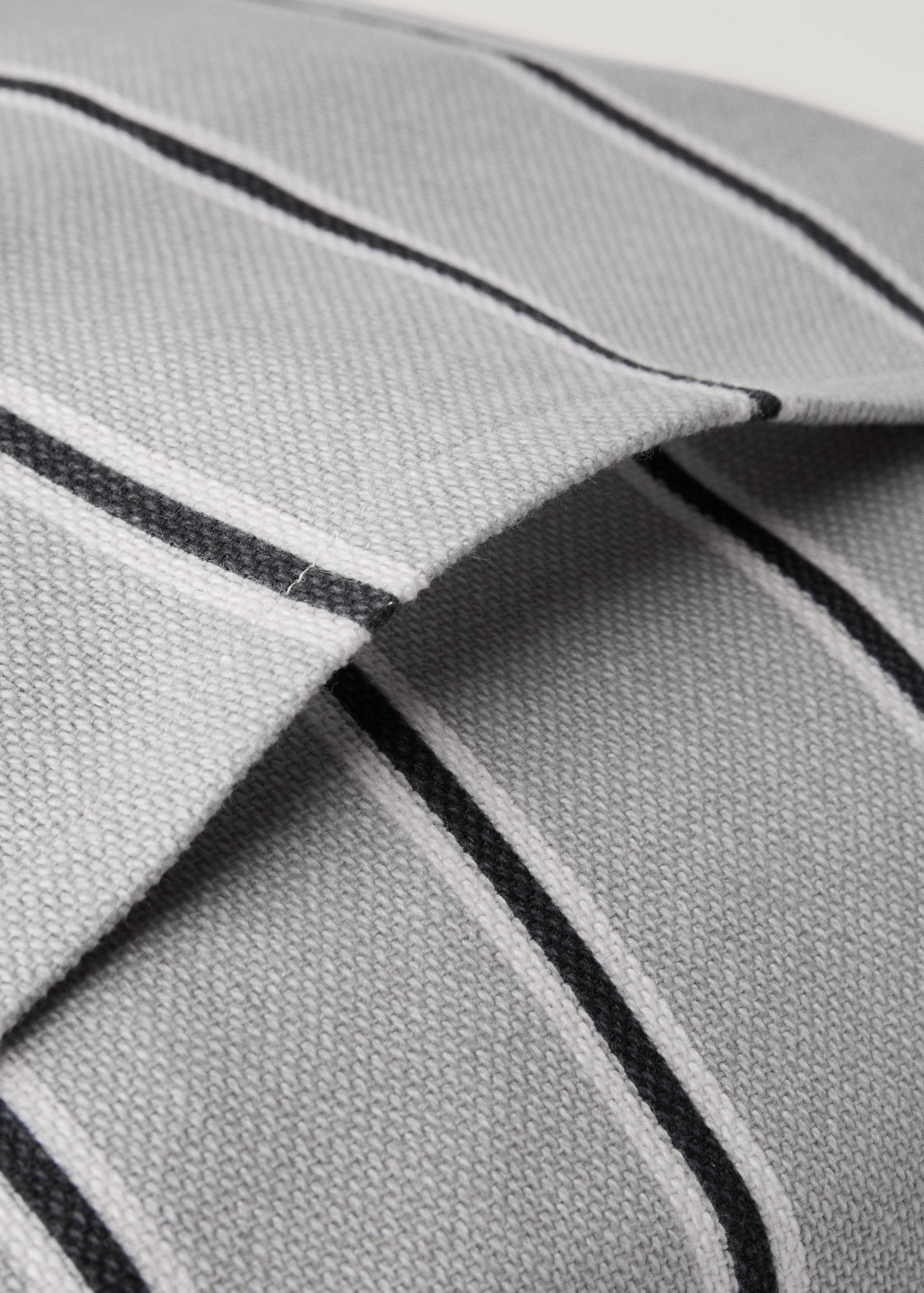 Housse de coussin surpiqûre rayures fines 45x45 cm - Détail de l'article 1