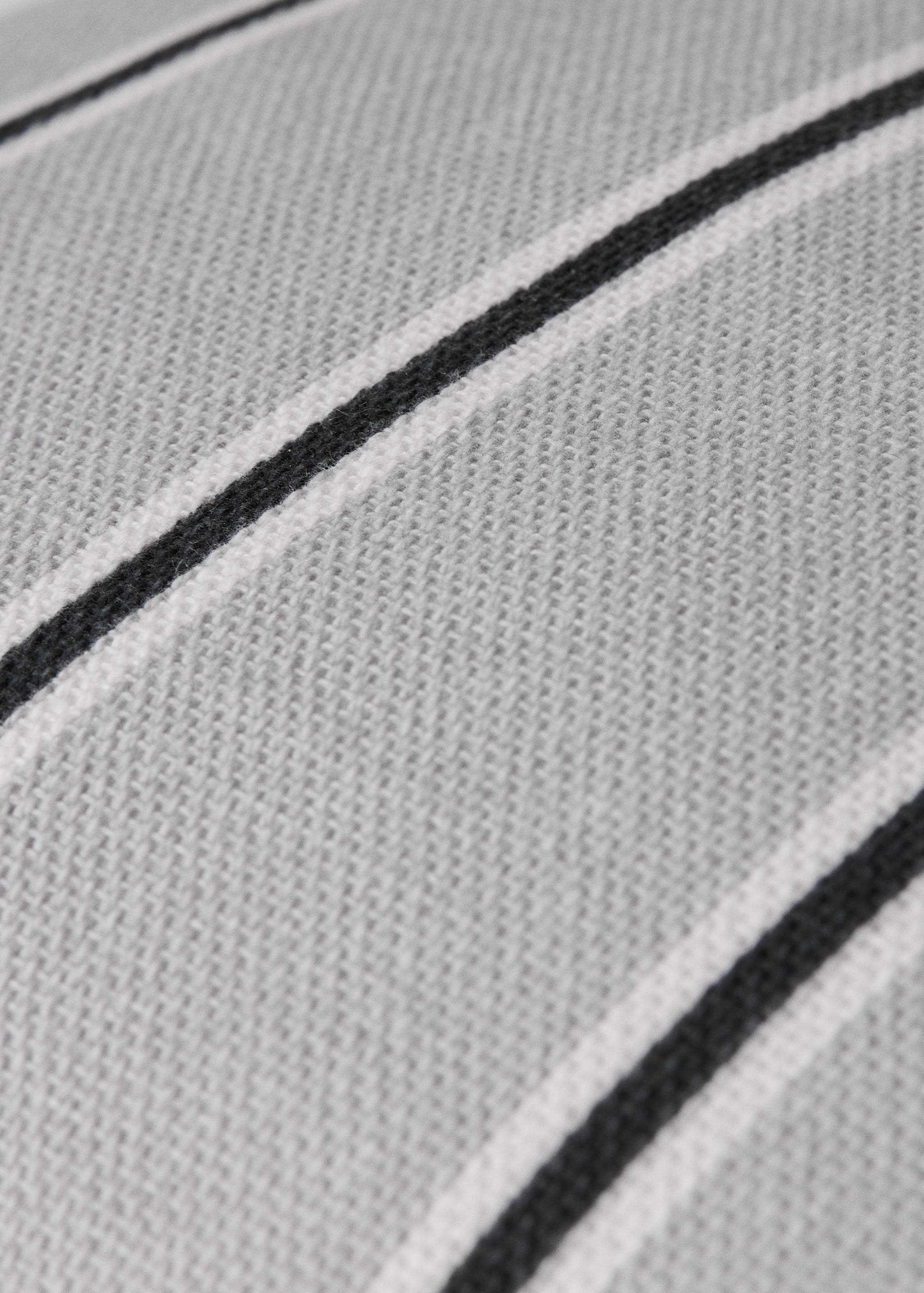 Housse de coussin surpiqûre rayures fines 45x45 cm - Détail de l'article 3