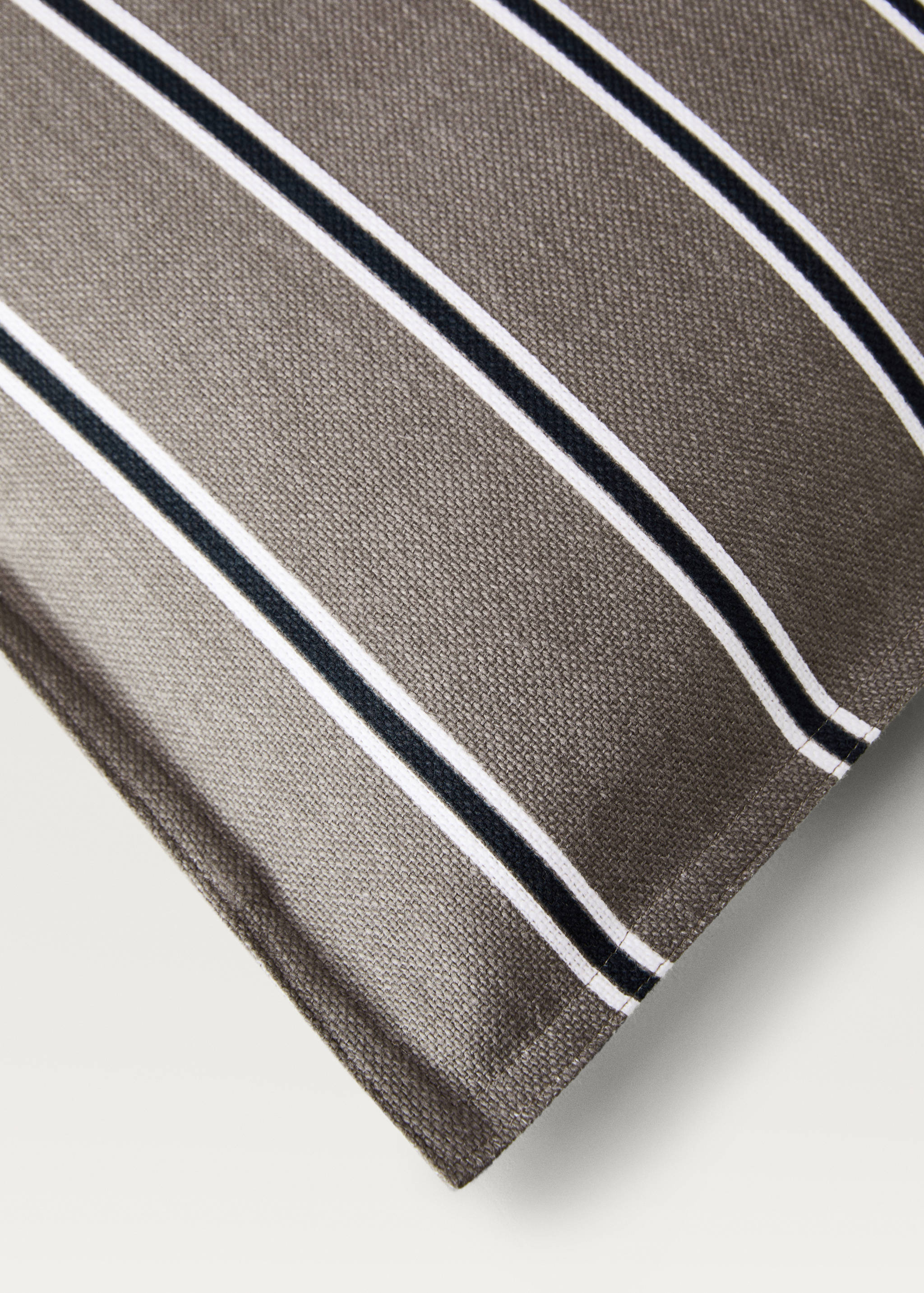 Housse de coussin surpiqûre rayures fines 45x45 cm - Détail de l'article 3