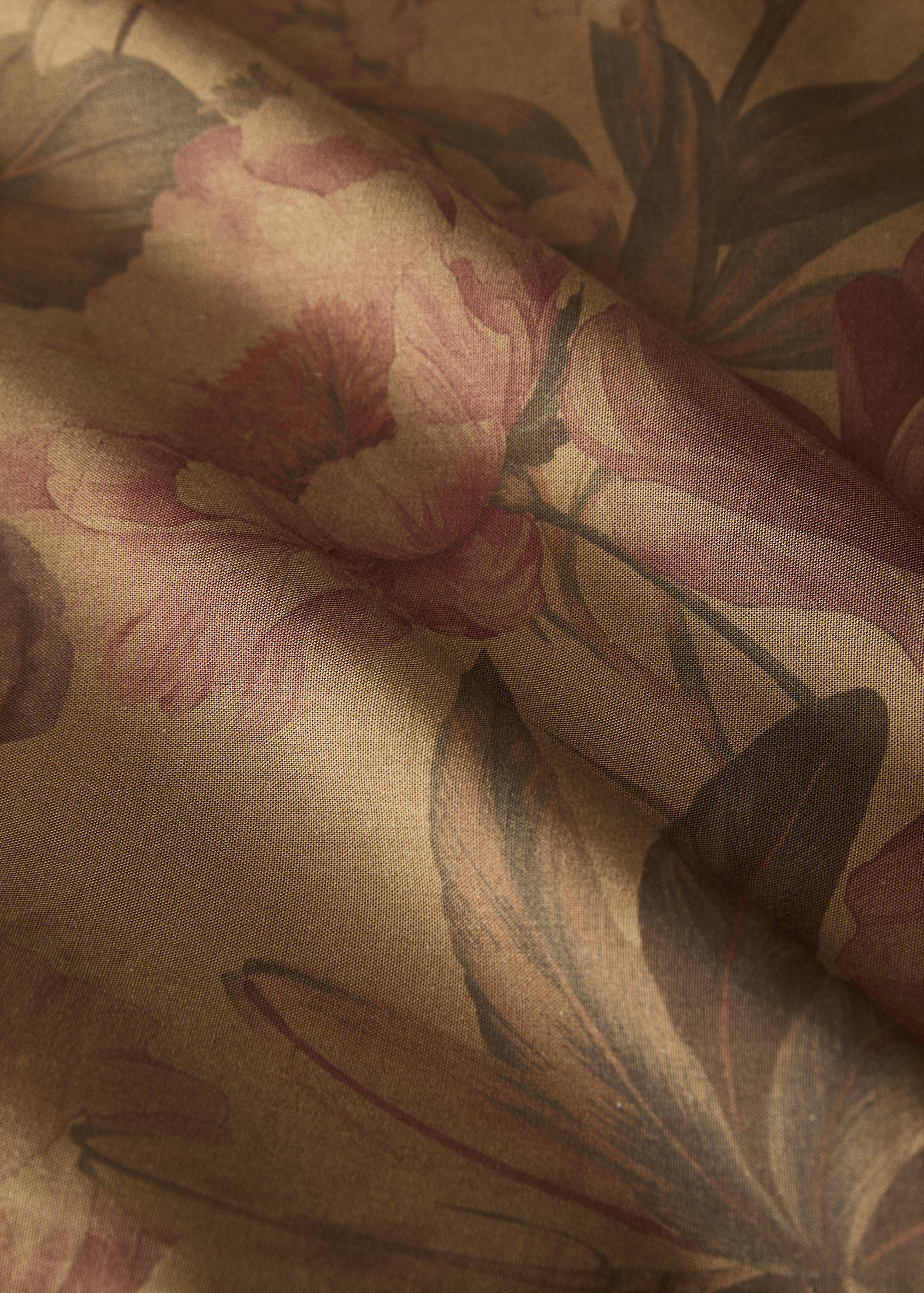 Percale cotton multi-coloured floral-print duvet cover Single bed - Details of the article 2