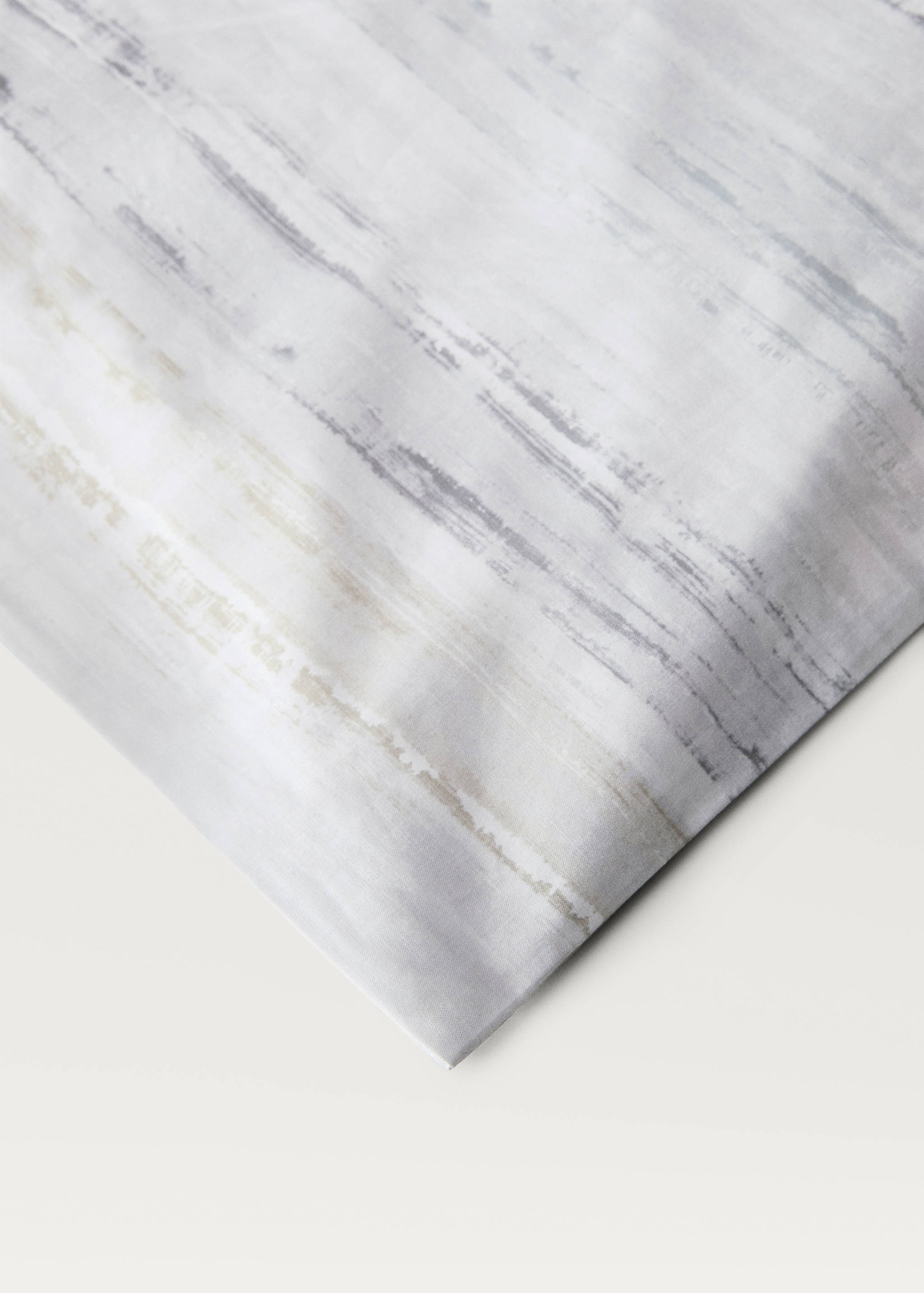 Percale cotton duvet cover with blurred print King bed - Details of the article 2