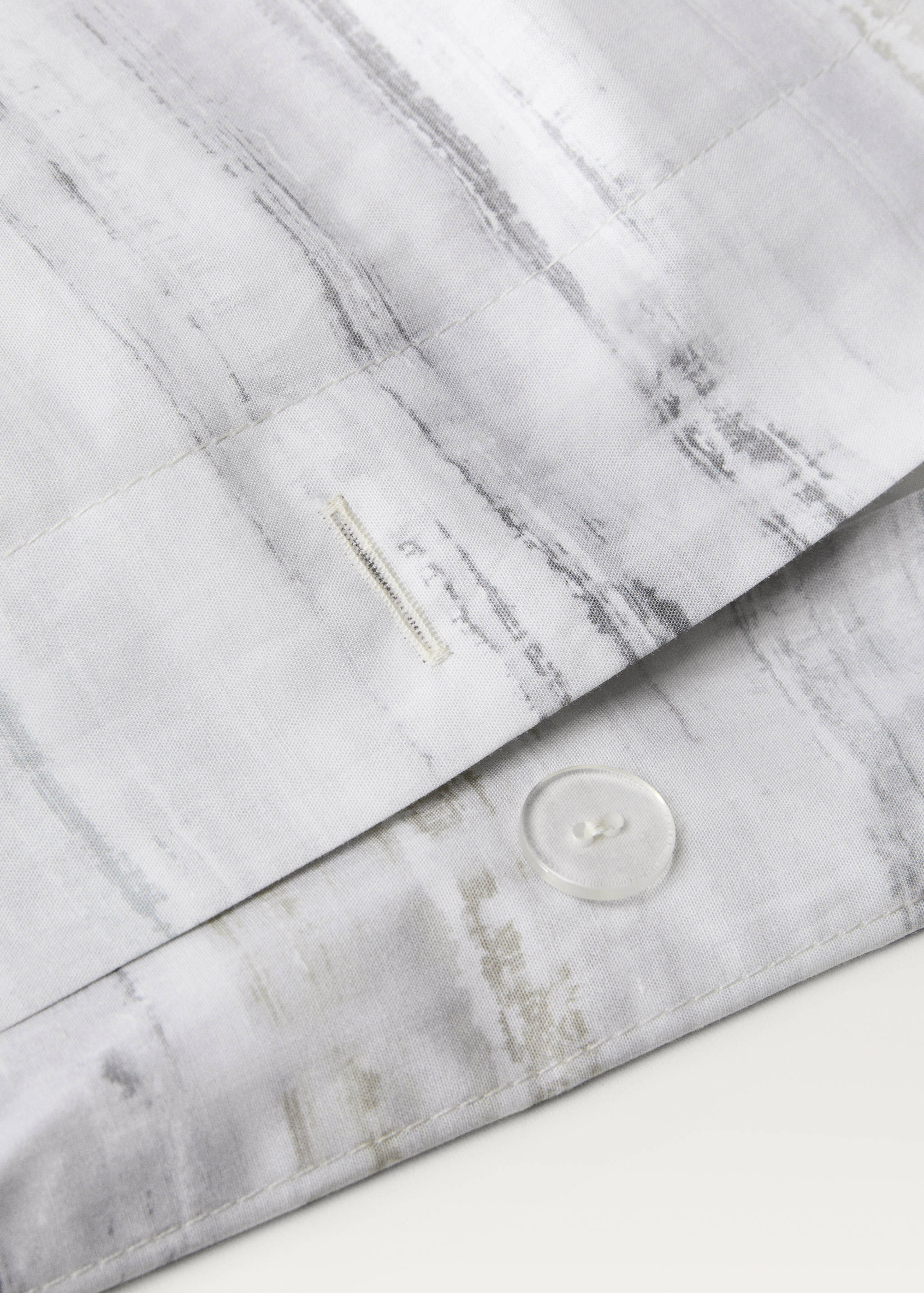 Percale cotton duvet cover with blurred print King bed - Details of the article 3