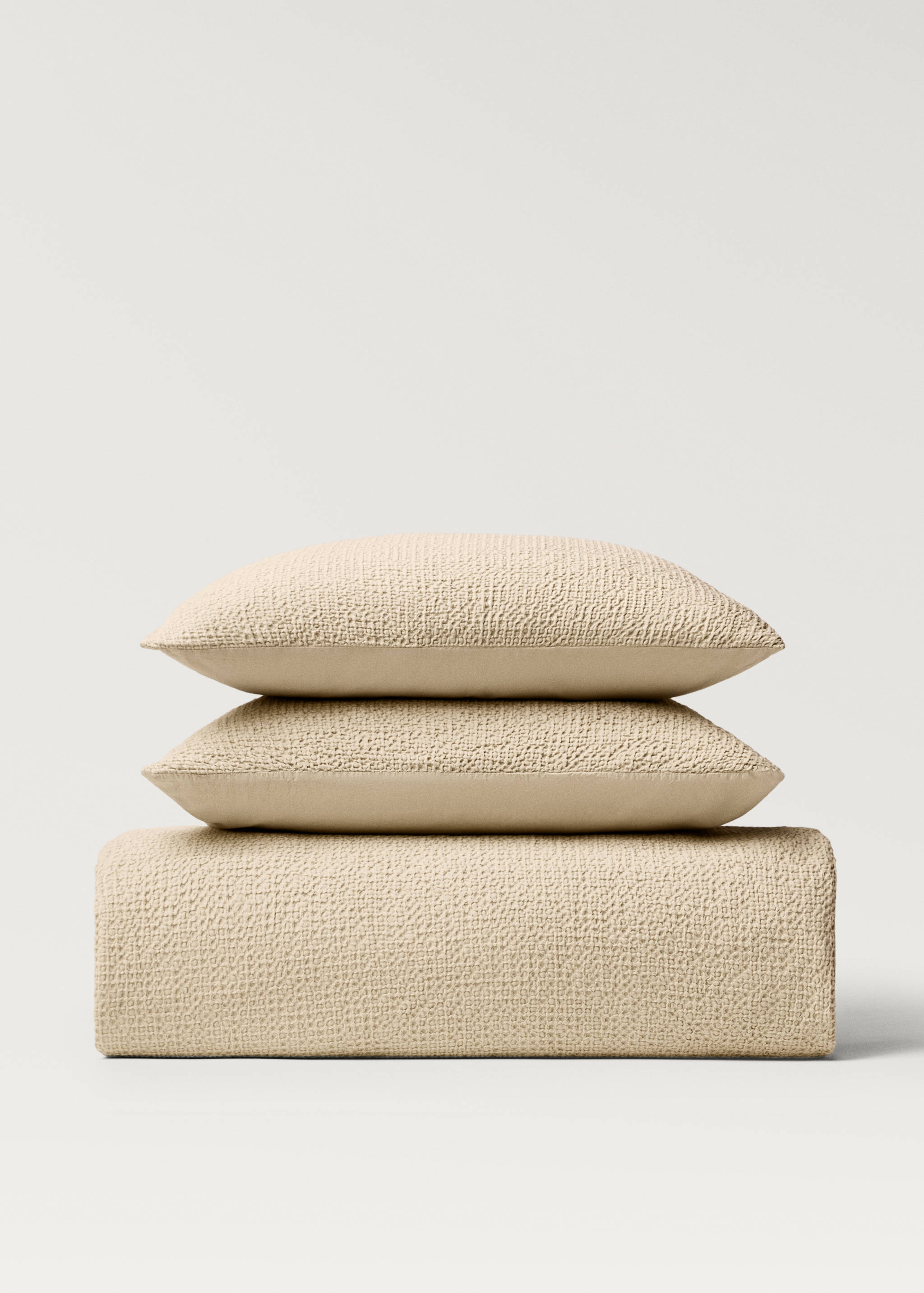Cotton percale waffle duvet cover Superking bed - Article without model