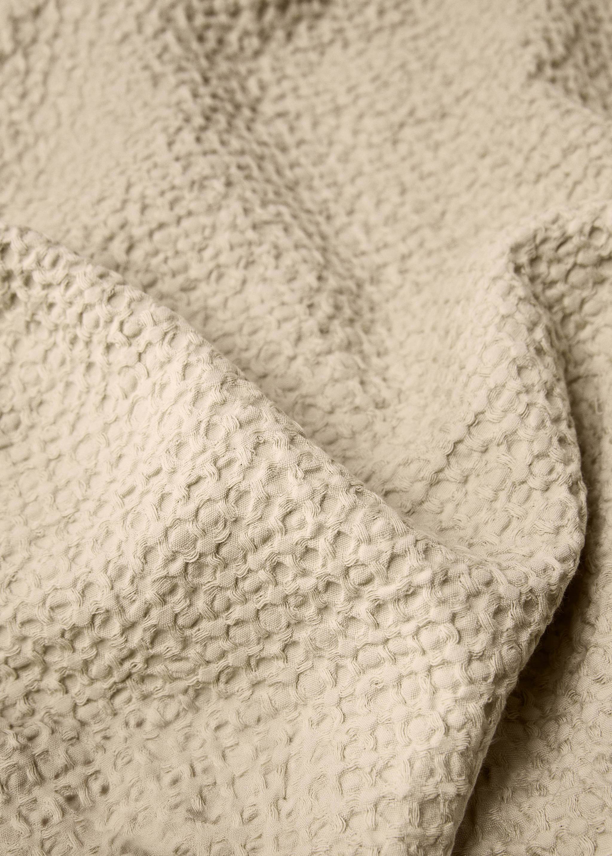 Cotton percale waffle duvet cover Superking bed - Details of the article 1