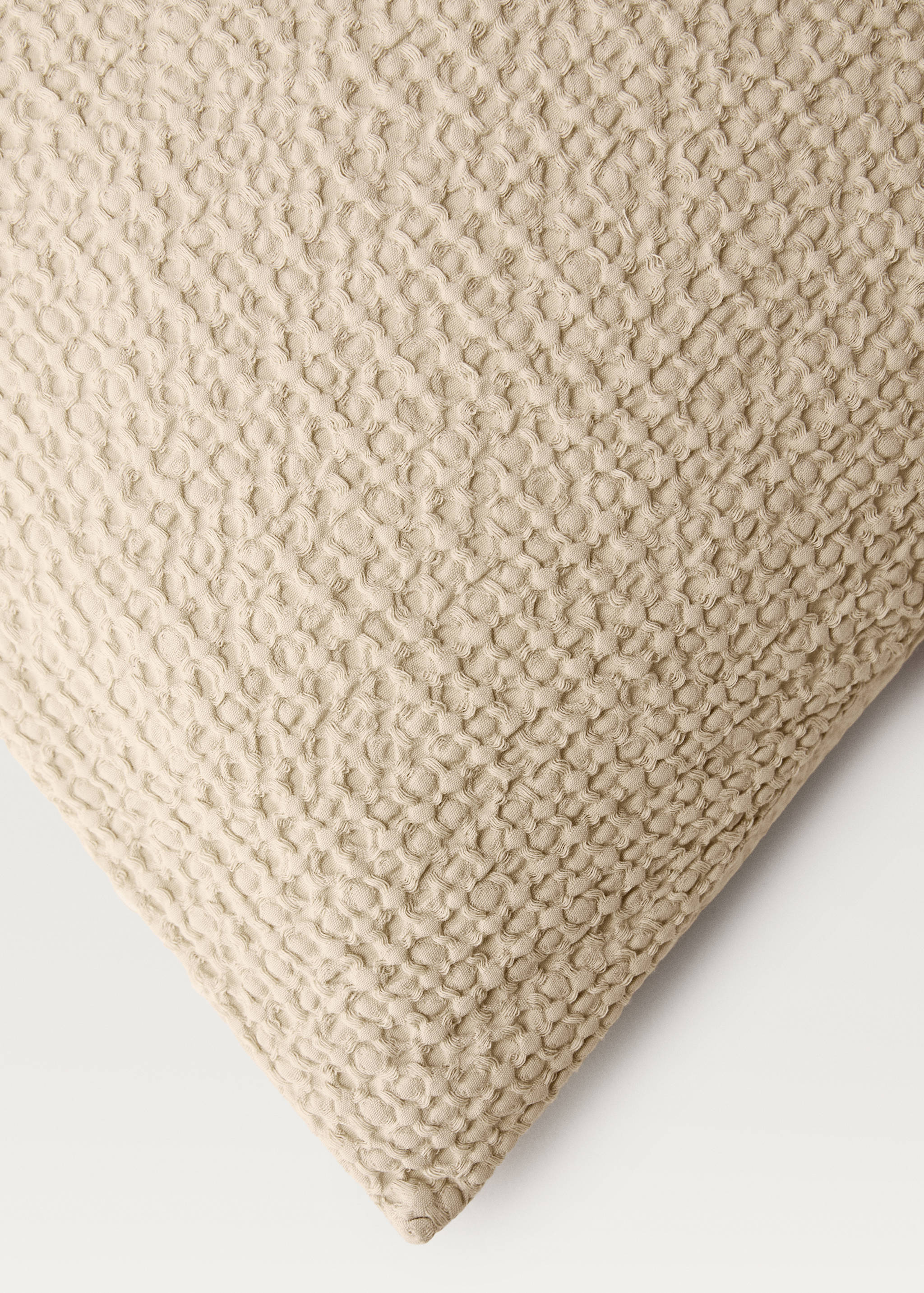 Cotton percale waffle duvet cover Superking bed - Details of the article 3