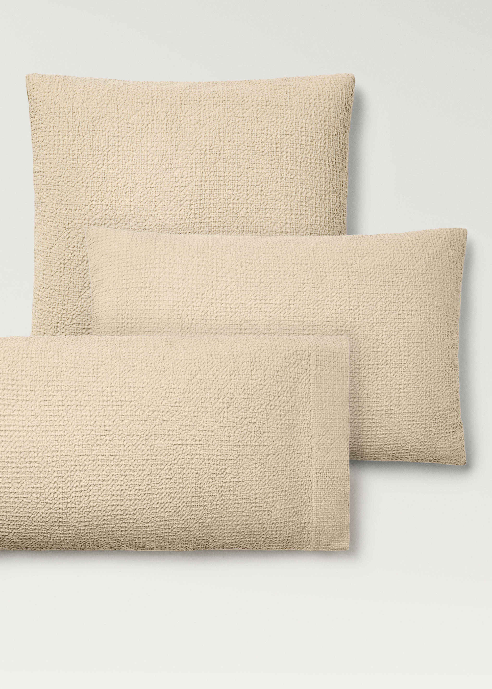 Two cotton waffle percale pillowcases 50x75 cm - Details of the article 3