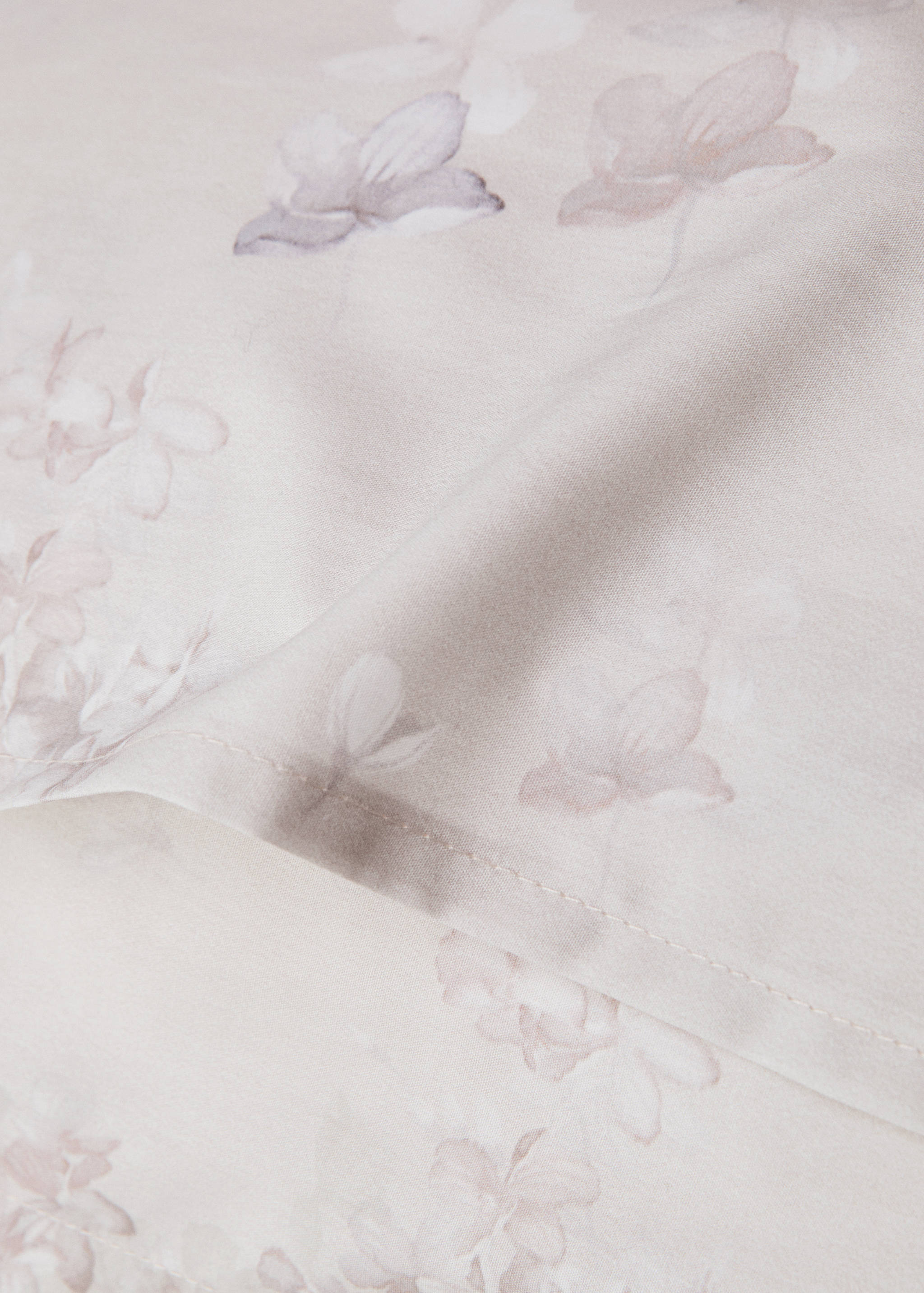 Two cotton percale romantic floral-print pillowcases 50x75 cm - Details of the article 1