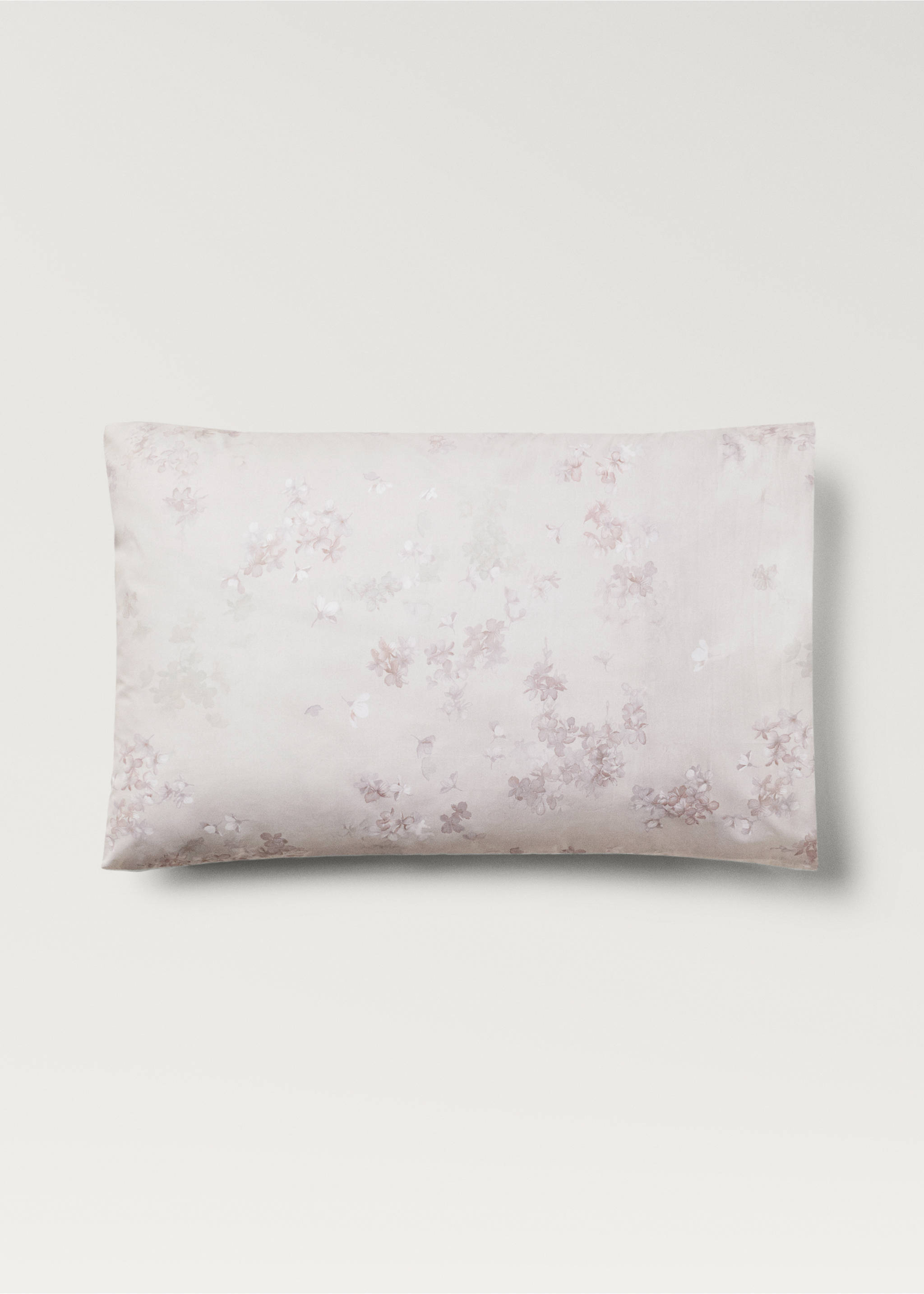 Două huse de pernă din bumbac percal cu imprimeu floare romantică 50x75 cm - Articol fără model, Verde-pădure. Ref: 87032935-00.