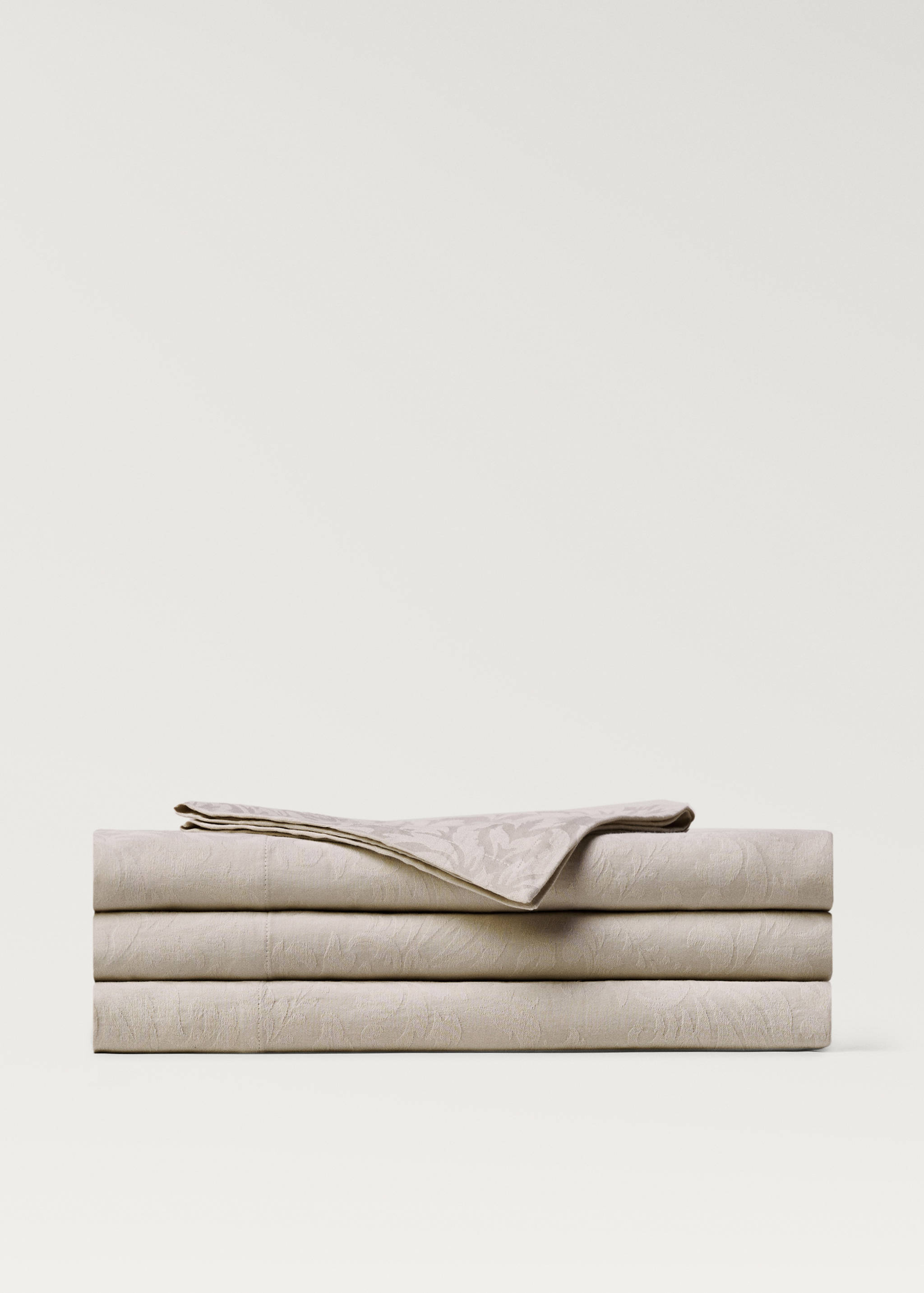 Runde Baumwolltischdecke mit floralem Jacquardmuster für 4 - 6 Gäste - Artikel ohne Model