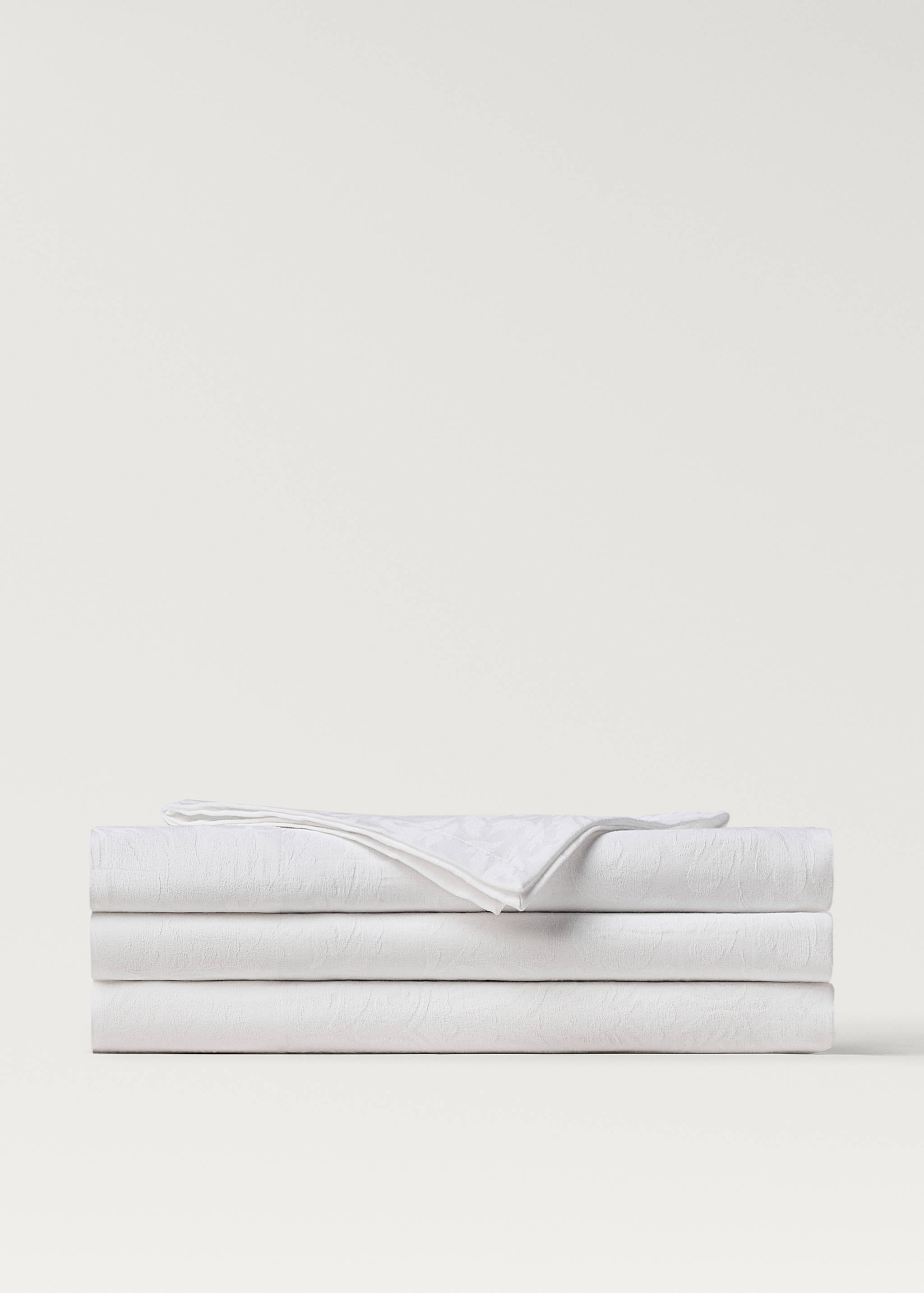 Nappe en coton jacquard fleuri pour 6 à 8 convives - Article sans modèle