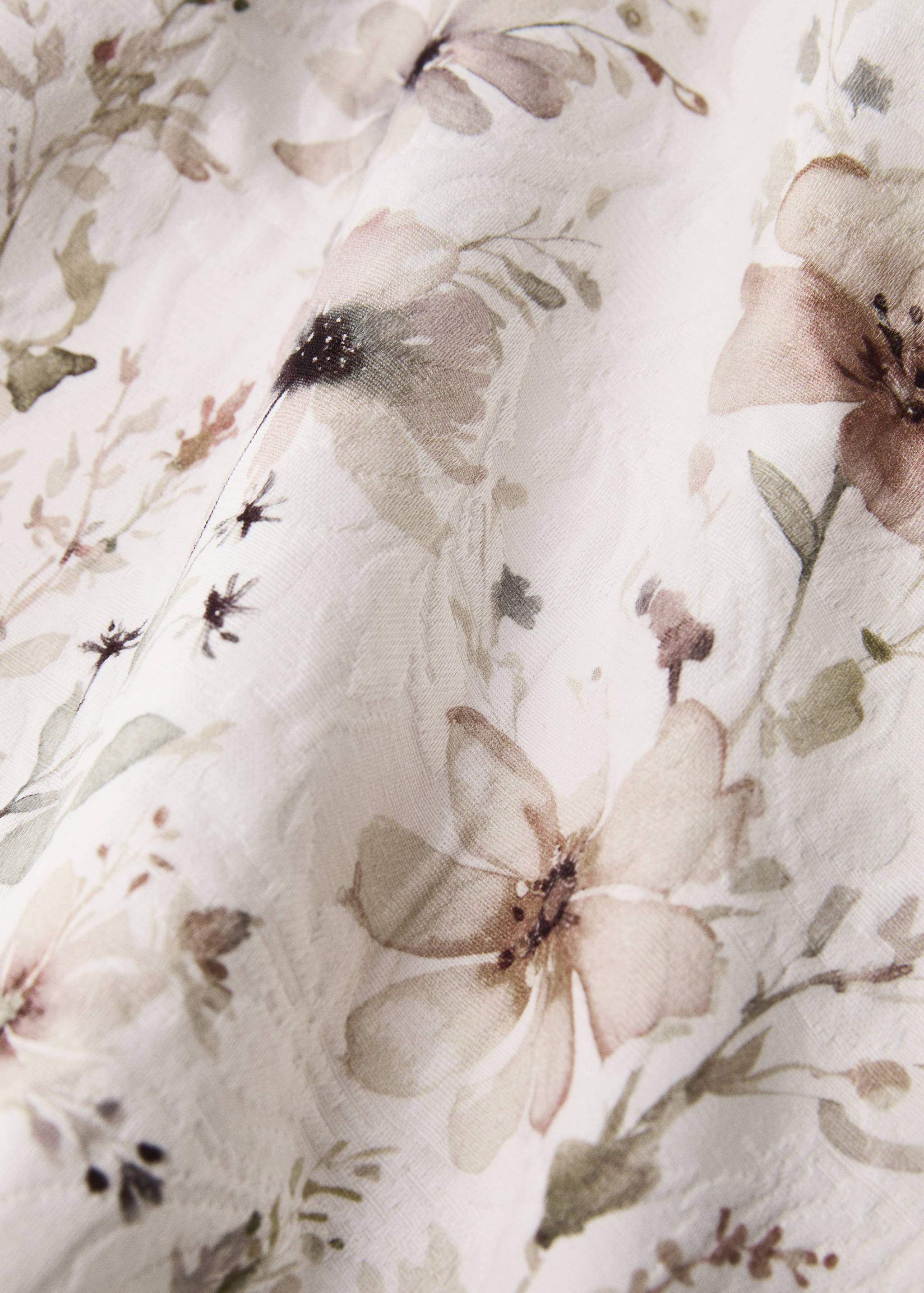 Estovalles jacquard estampat mini flors 2 a 4 comensals - Detall de l'article 1