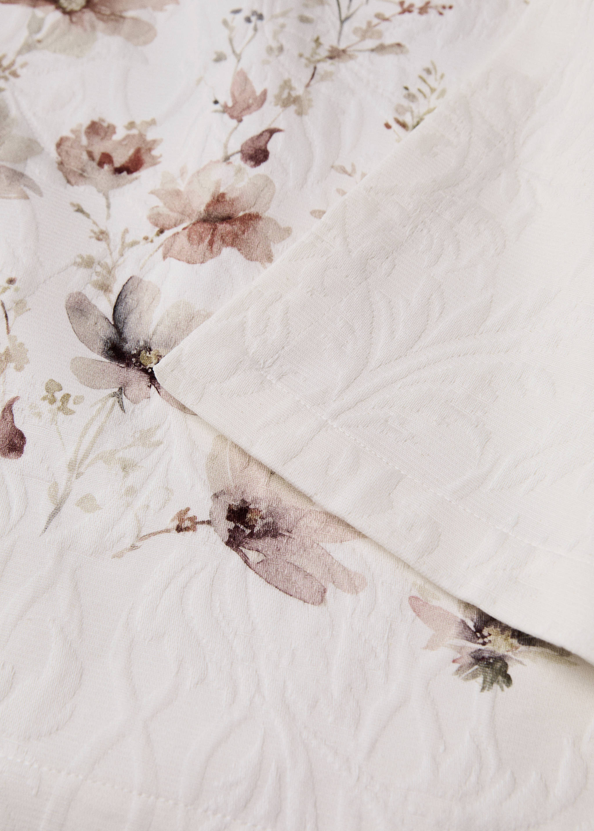 Estovalles jacquard estampat mini flors 2 a 4 comensals - Detall de l'article 2