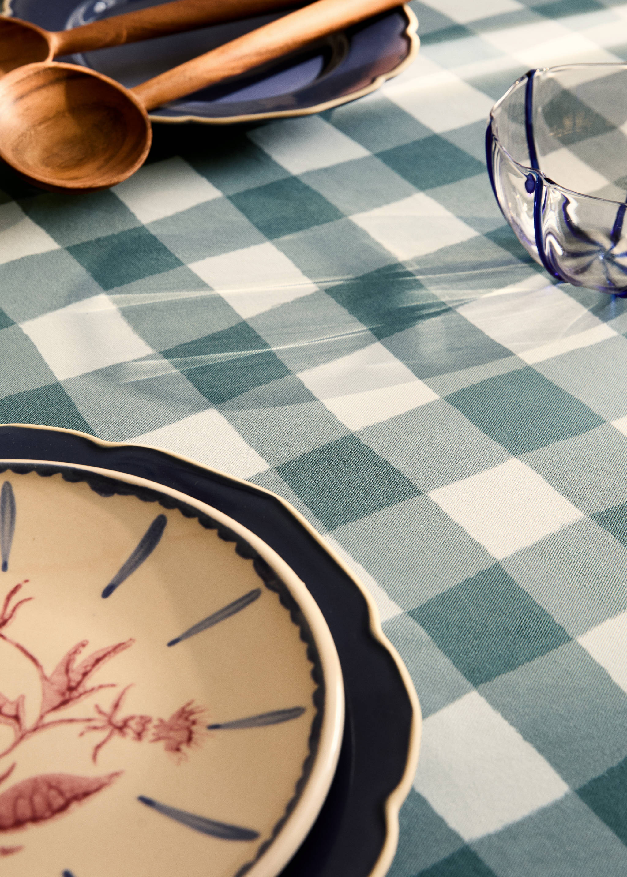 Karierte Baumwolltischdecke für 6 bis 8 Tischgäste - Detail des Artikels 7