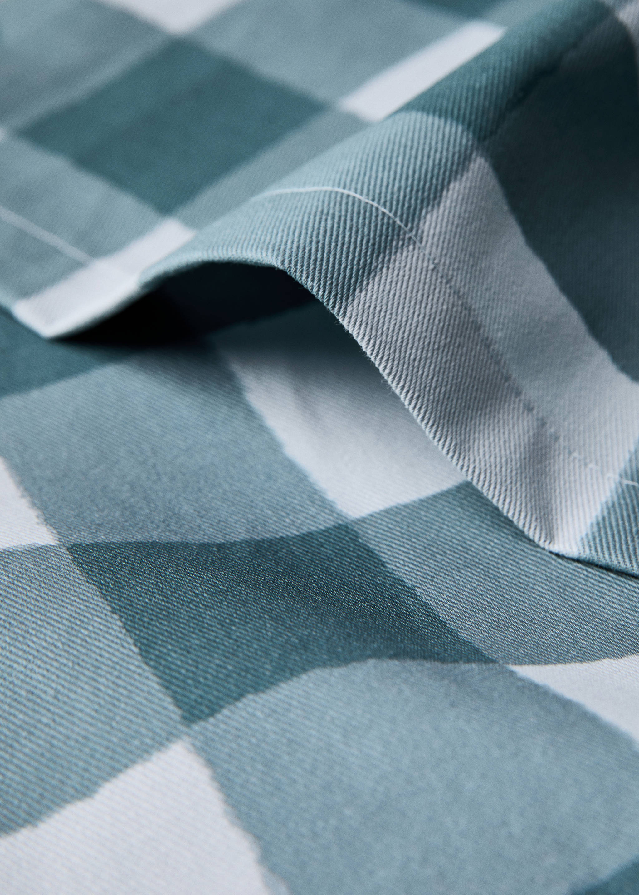 Karierte Baumwolltischdecke für 6 bis 8 Tischgäste - Detail des Artikels 1