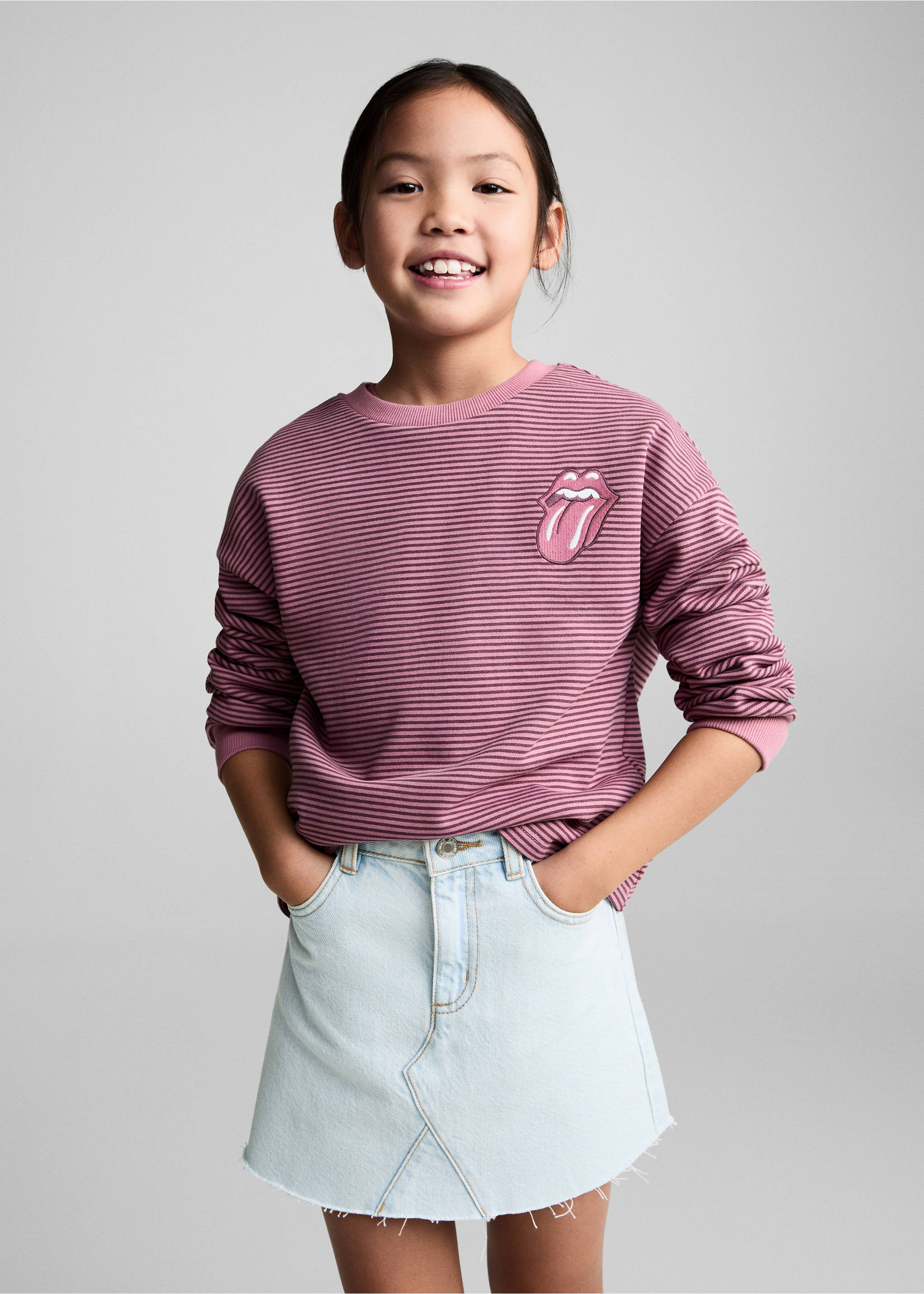 Denim mini-skirt - Medium plane, Light Blue. Ref: 87033270-00.