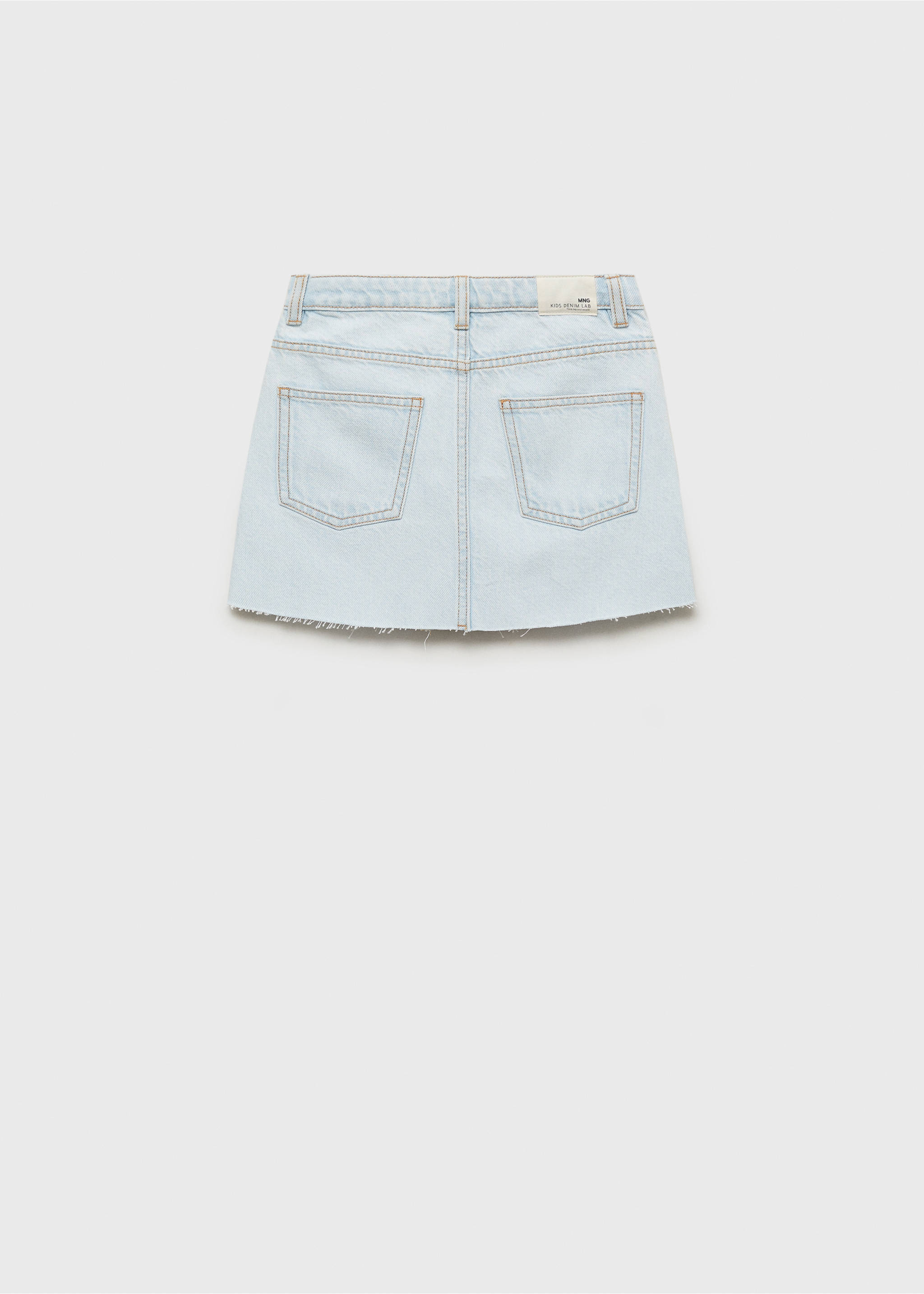 Denim mini-skirt - Reverse of the article, Light Blue. Ref: 87033270-00.