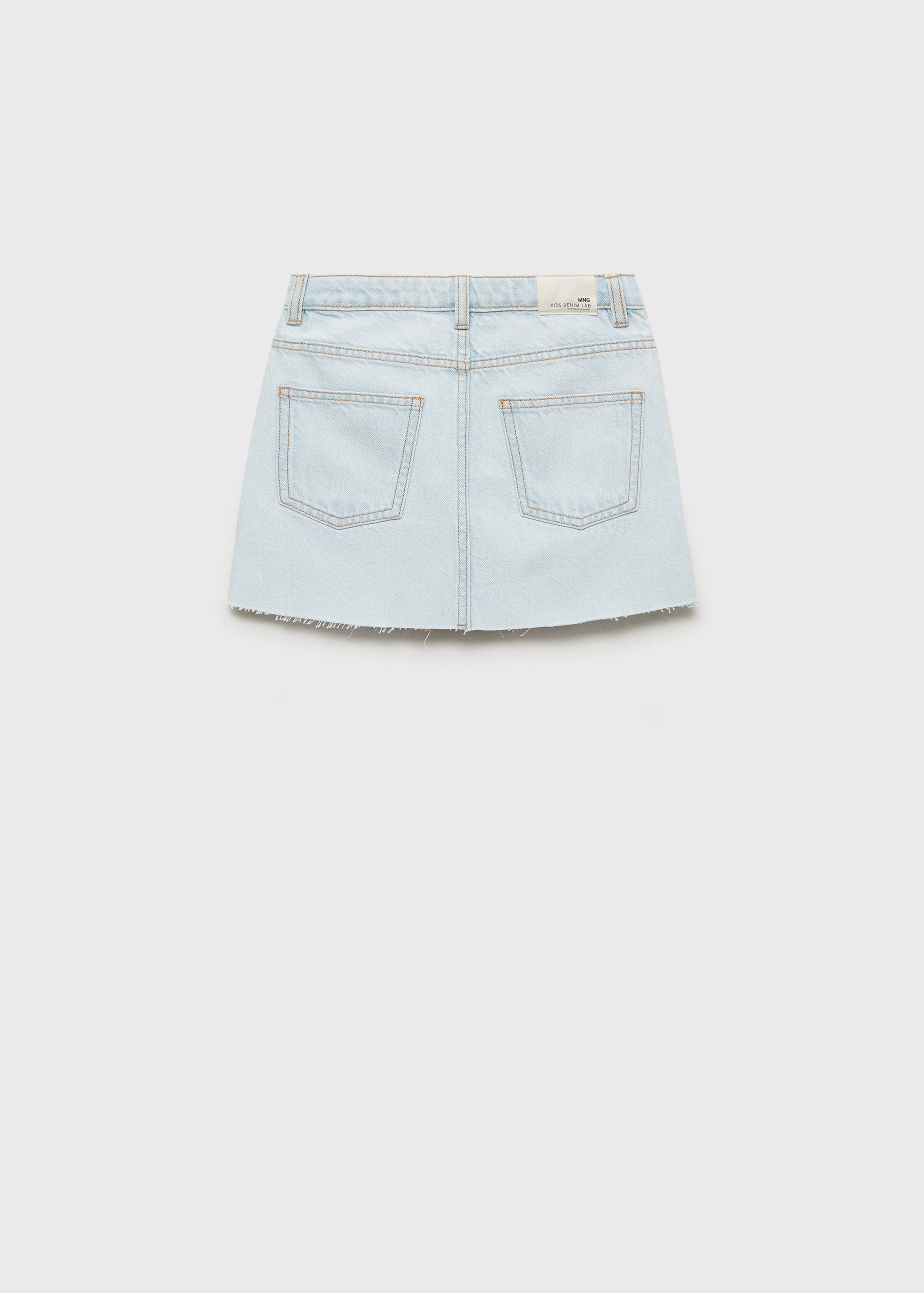 Denim mini-skirt - Reverse of the article